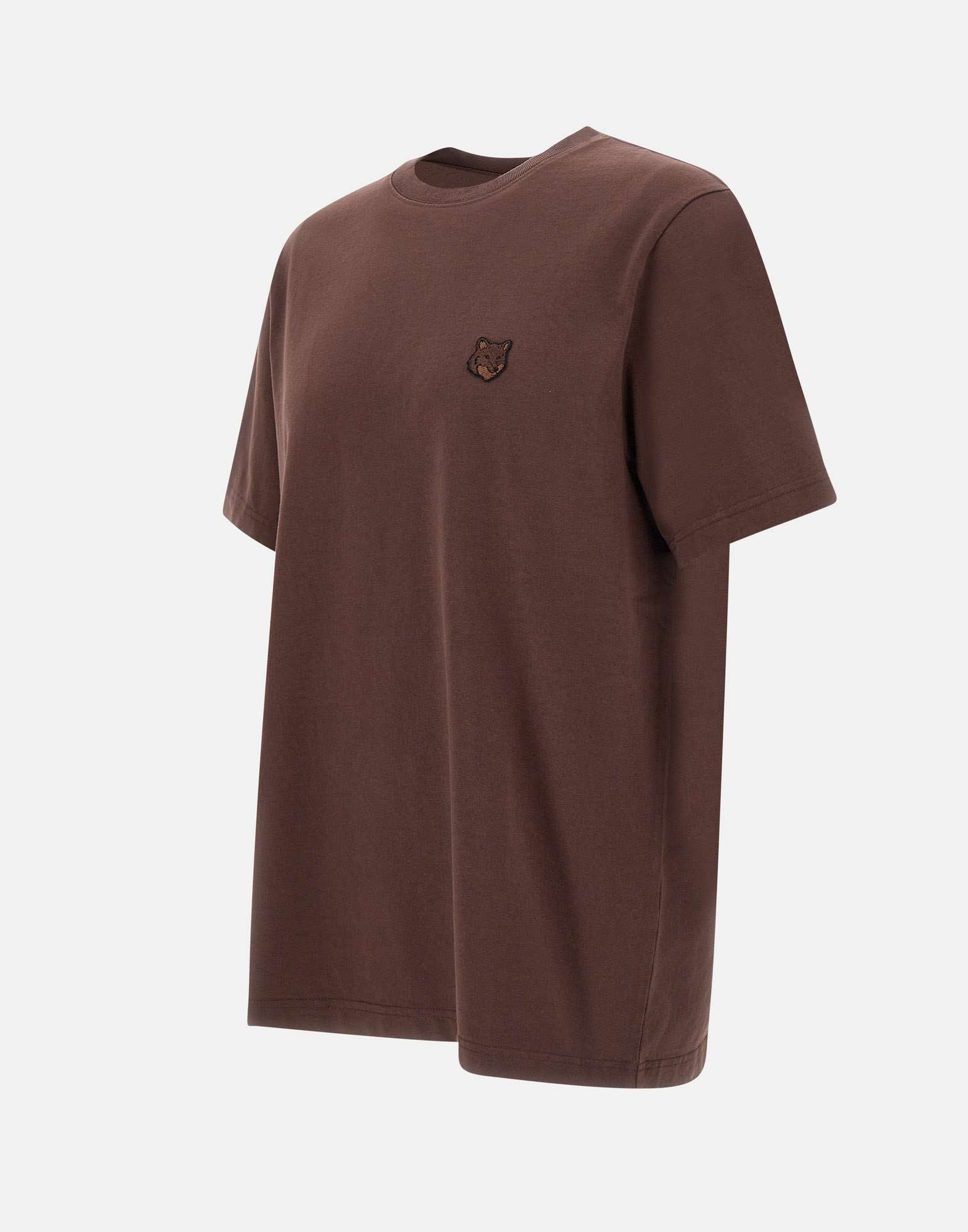 MAISON KITSUNE' MM00127KJ0118 Man Brown T-shirts and Polos - Zuklat