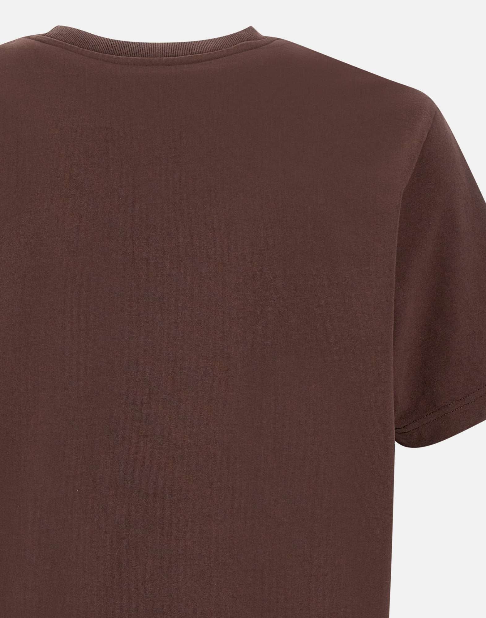 MAISON KITSUNE' MM00127KJ0118 Man Brown T-shirts and Polos - Zuklat