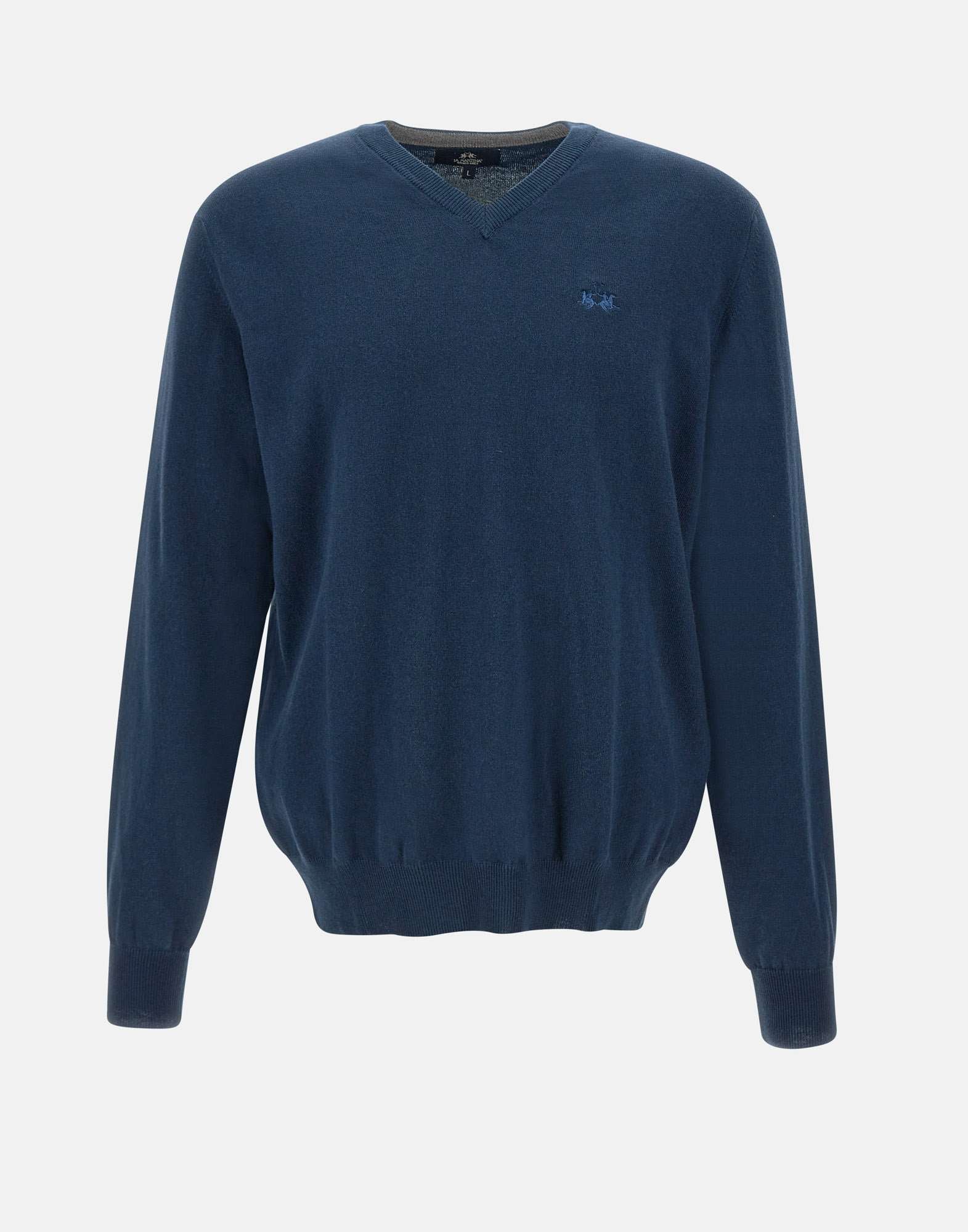 La Martina ZMS001 Man Blue Sweaters - Zuklat