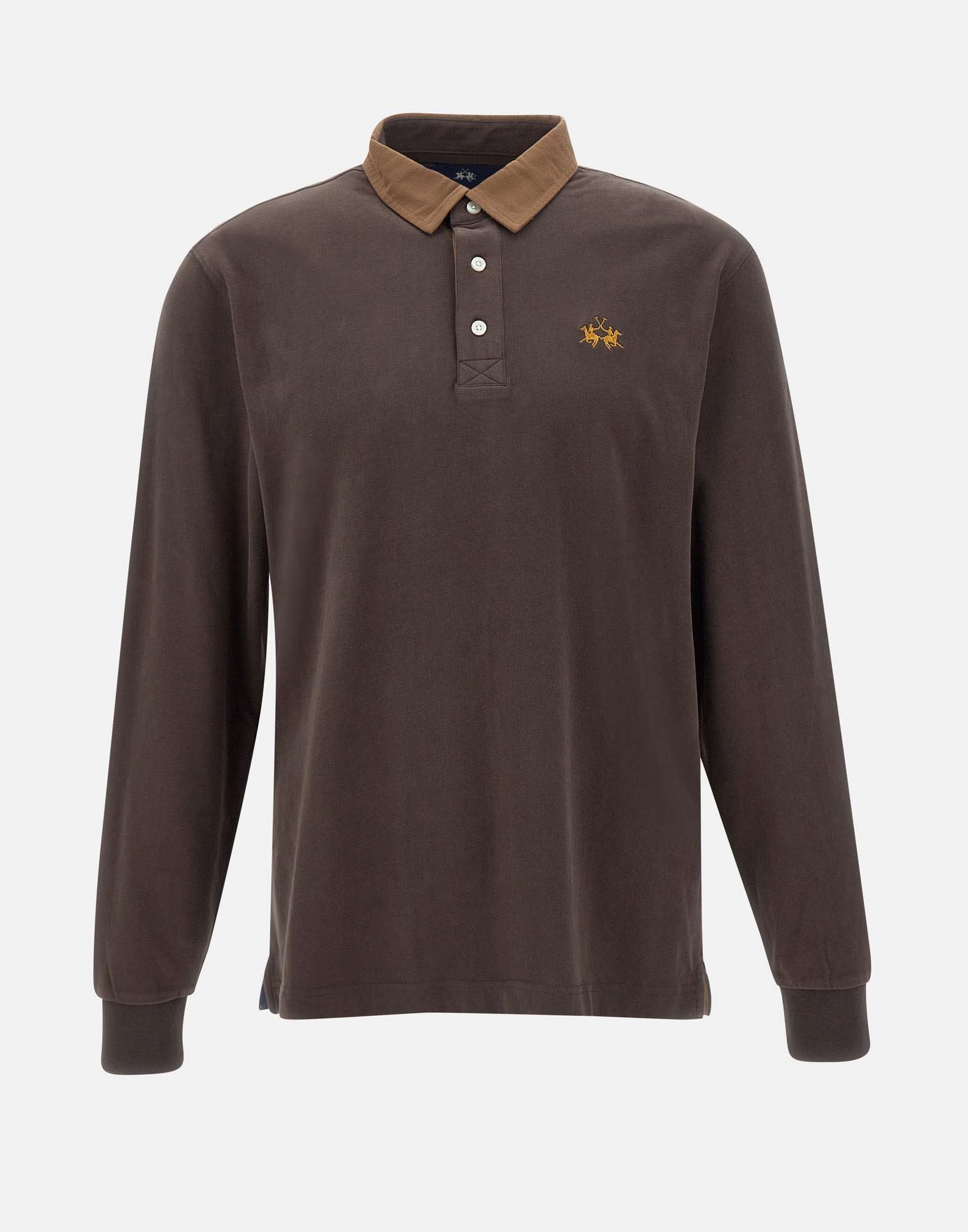 La Martina ZMP007 Man Brown T-shirts and Polos - Zuklat