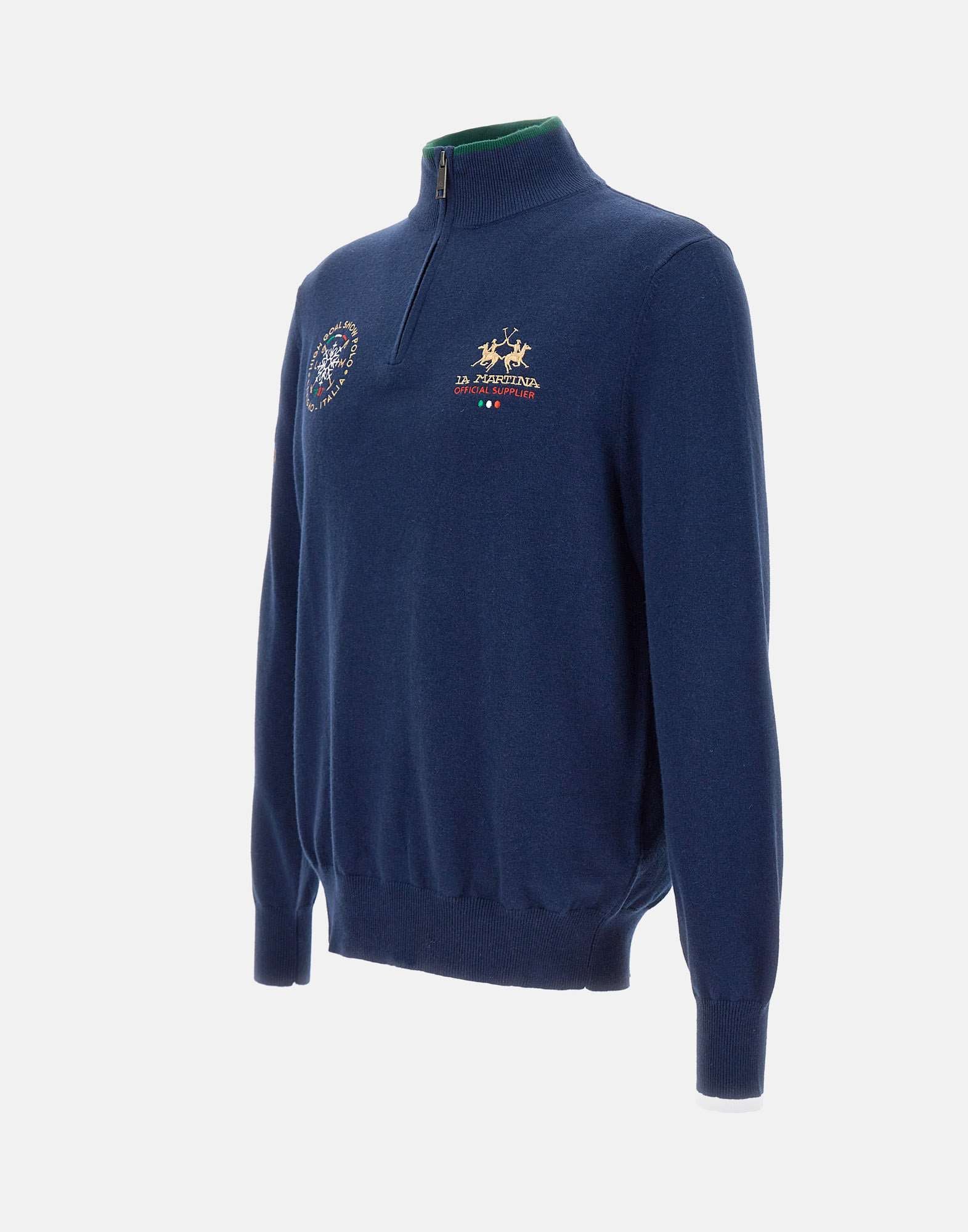 La Martina ZMS316 Man Blue Sweaters - Zuklat