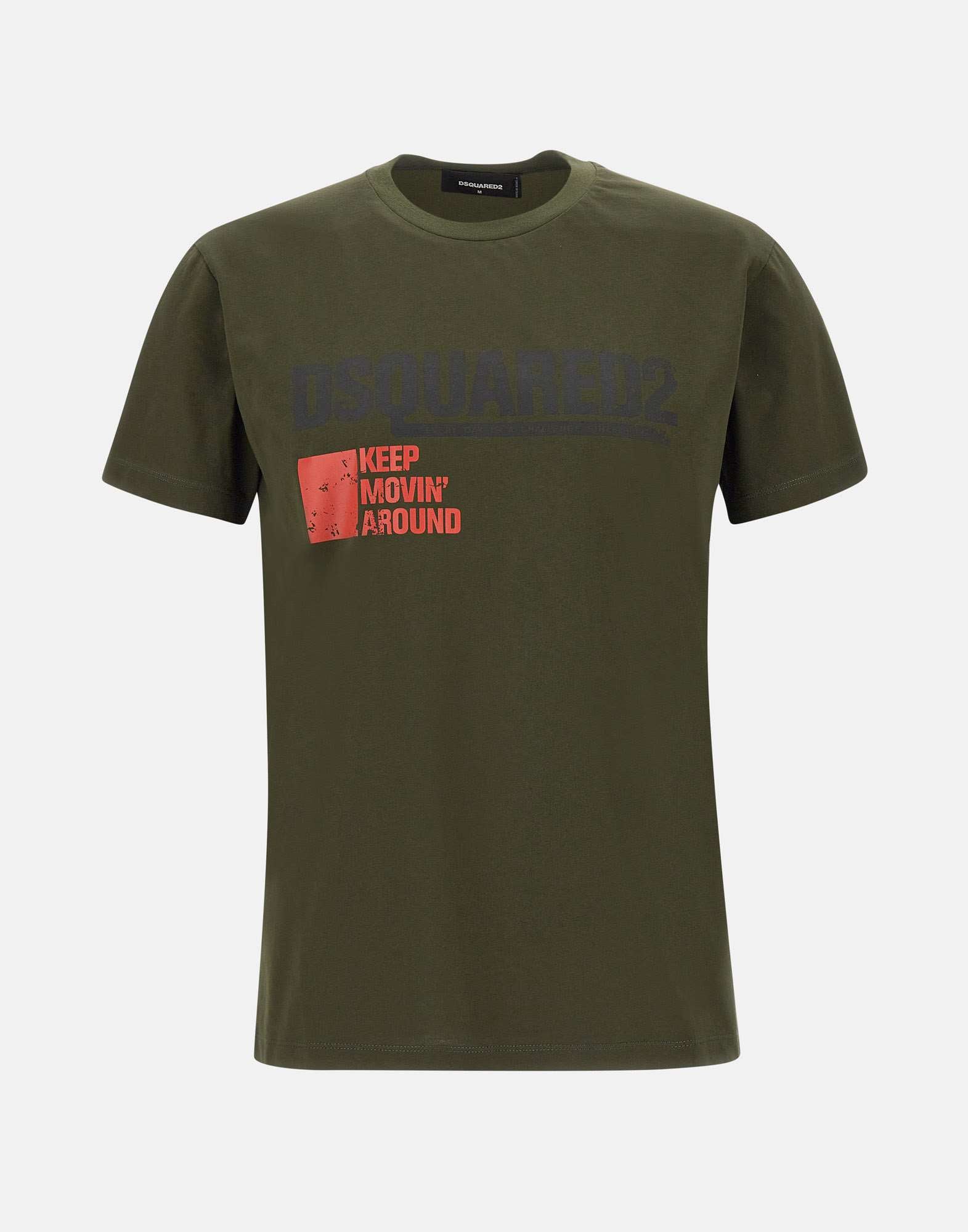 Dsquared2 S71GD1462 Man Green T-shirts and Polos - Zuklat