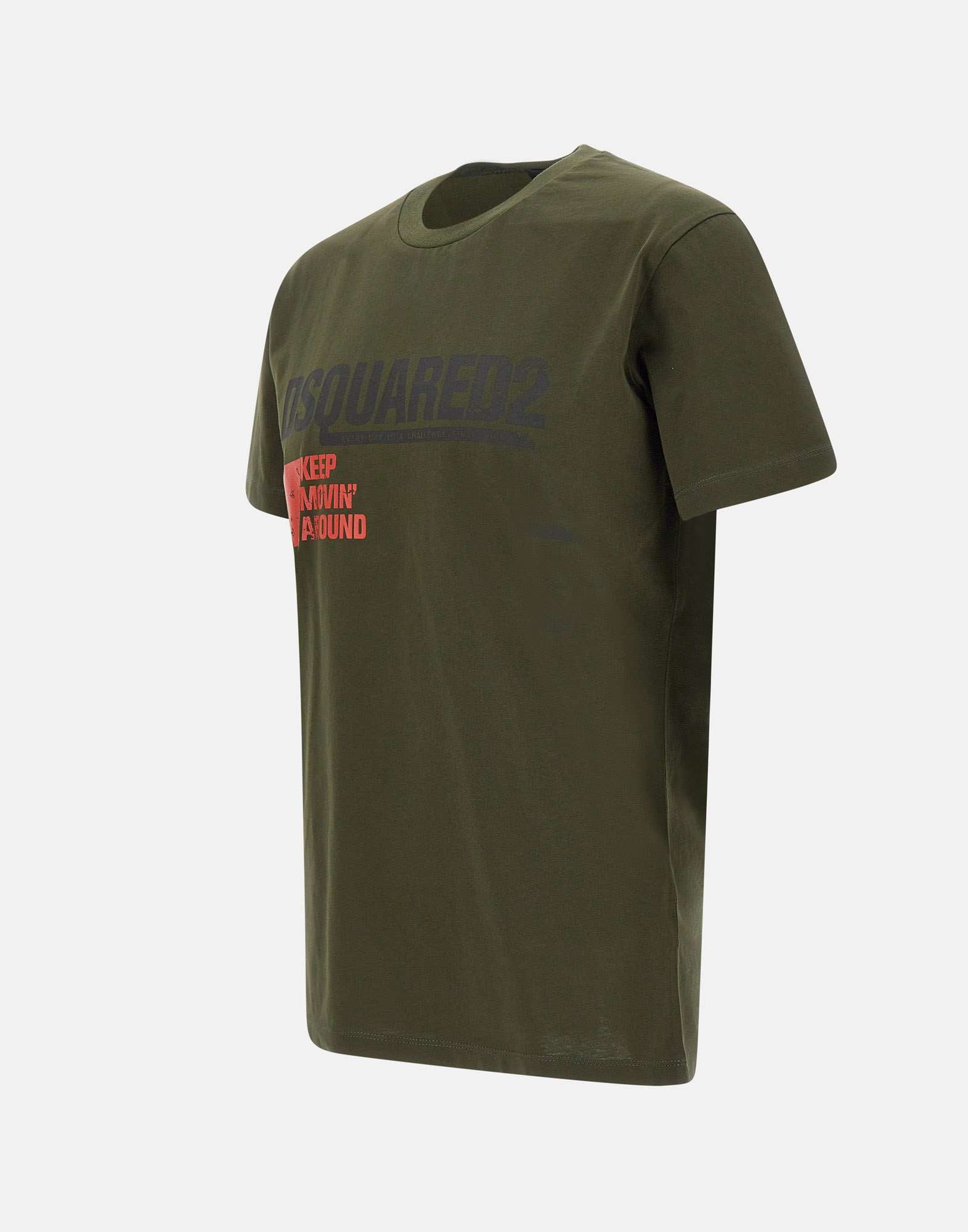 Dsquared2 S71GD1462 Man Green T-shirts and Polos - Zuklat