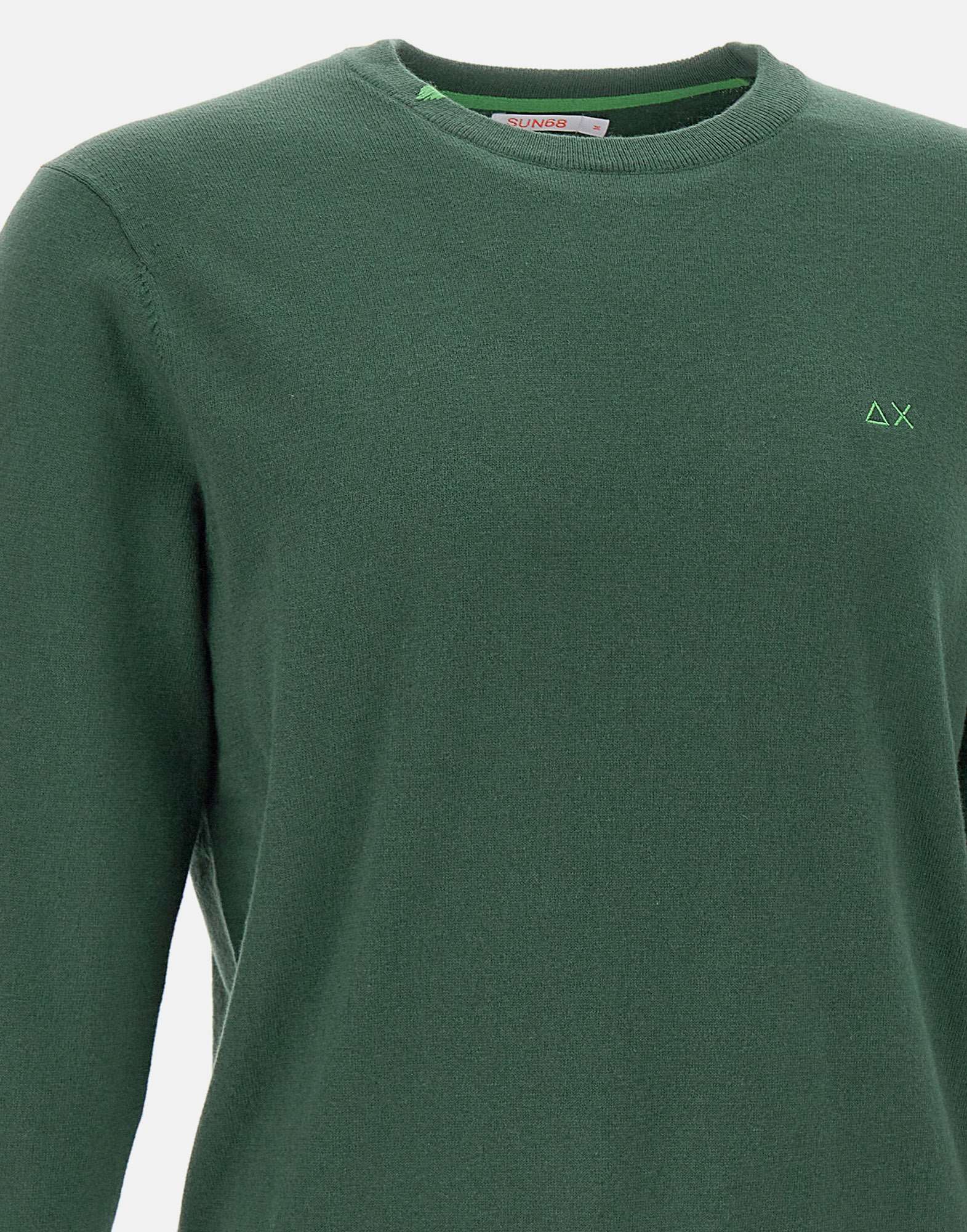 Sun68 K44101 Man Green Sweaters - Zuklat