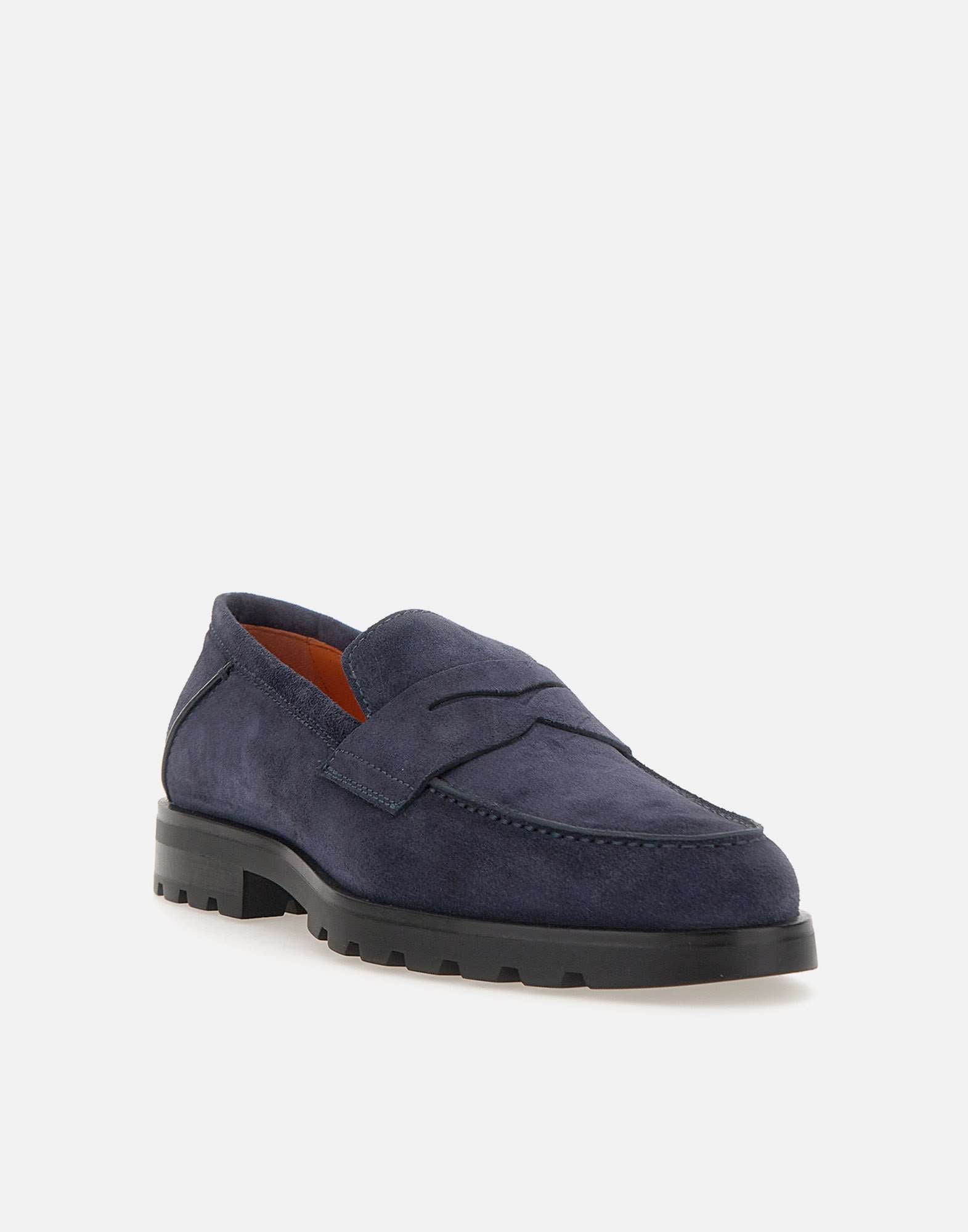 Santoni MGDC18610NEOBSEY Man Blue Flat shoes - Zuklat