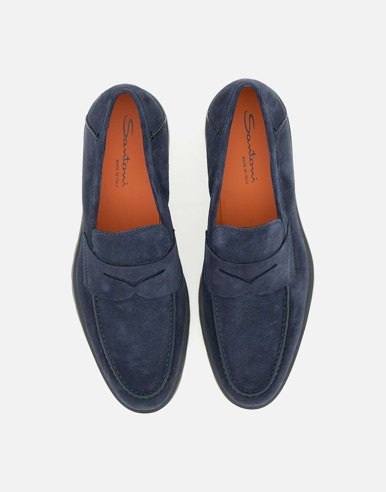 Santoni MGDC18610NEOBSEY Man Blue Flat shoes - Zuklat