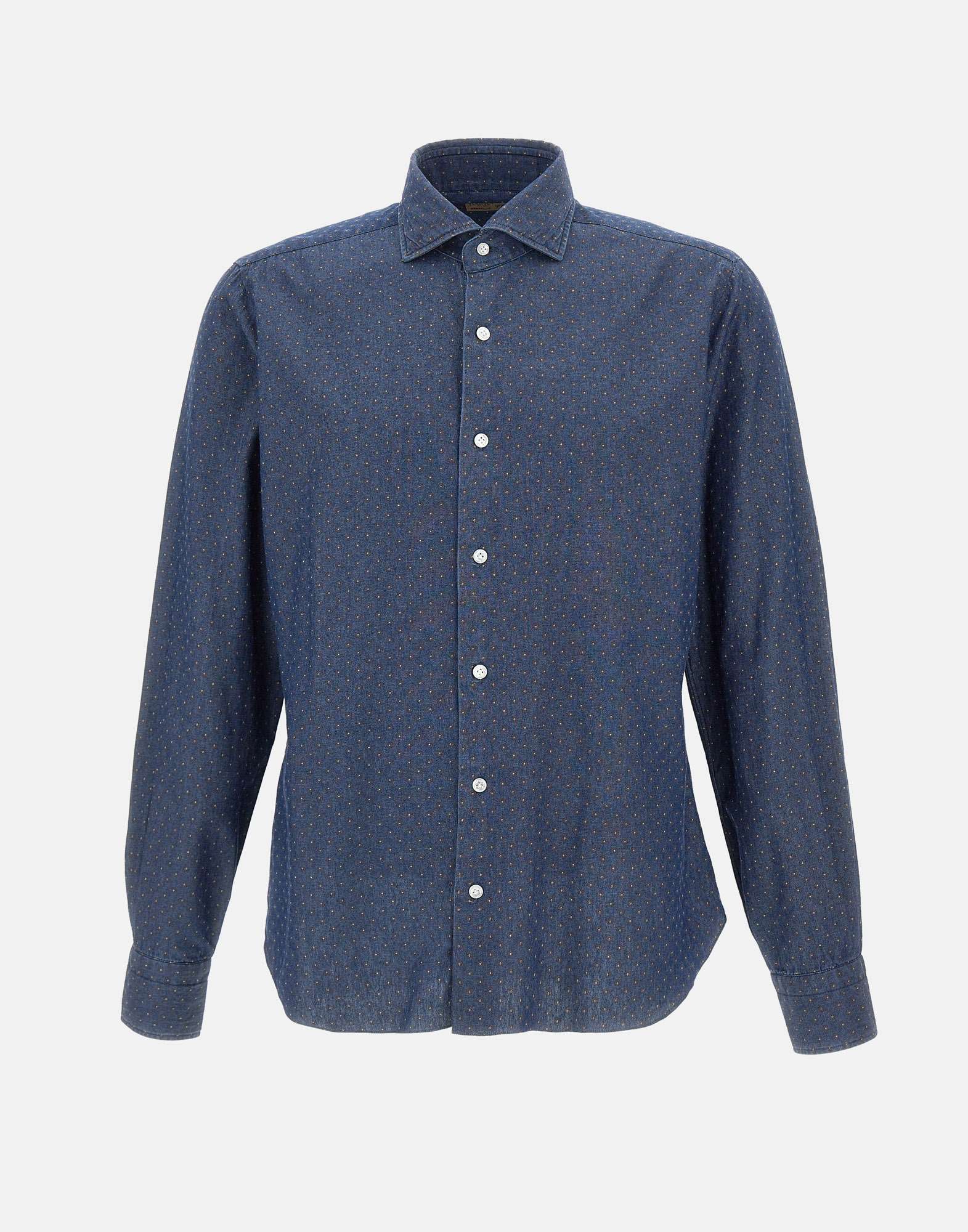 Barba LIU02P0144043U Man Blue Shirts - Zuklat