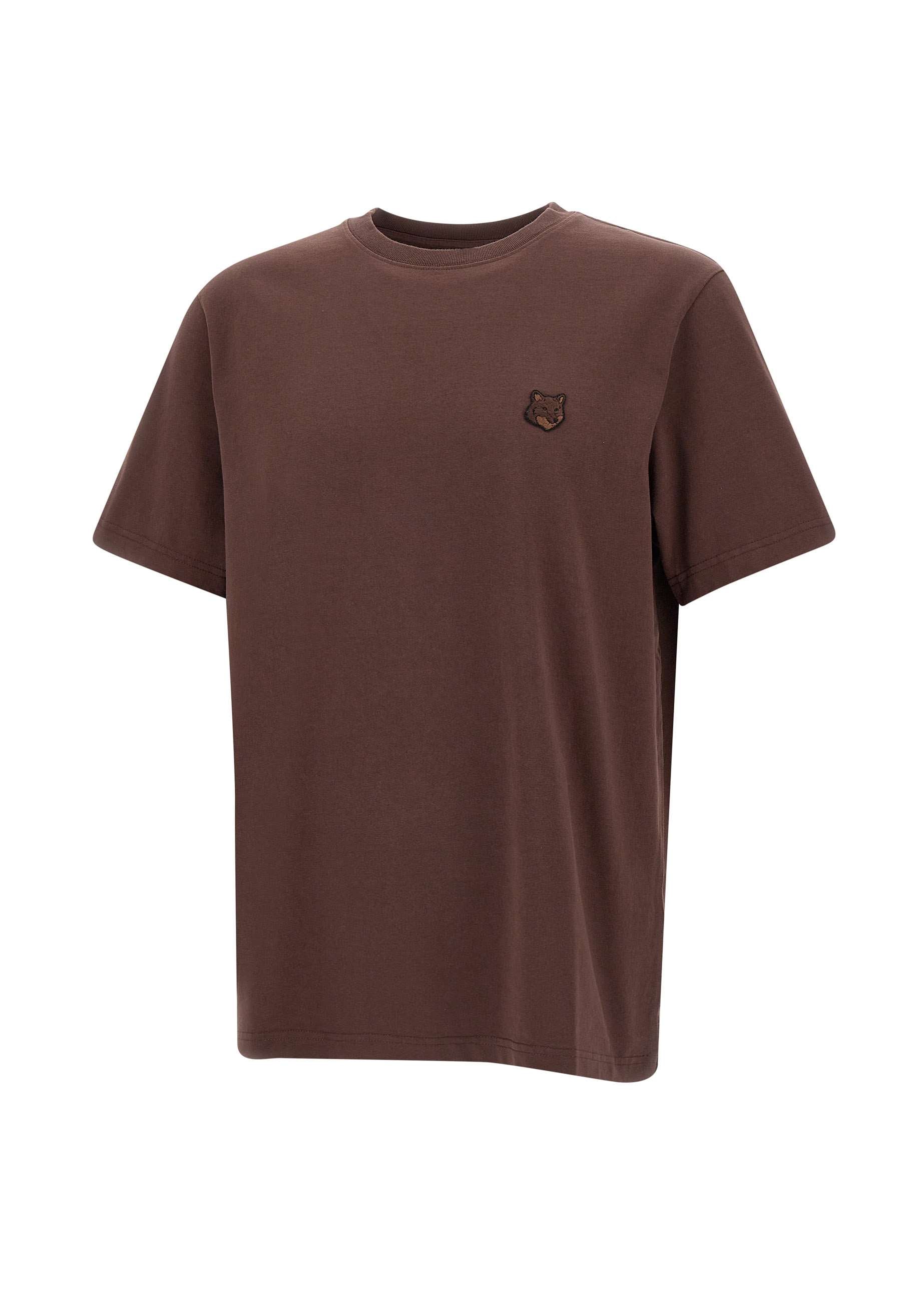 MAISON KITSUNE' MM00127KJ0118 Man Brown T-shirts and Polos - Zuklat