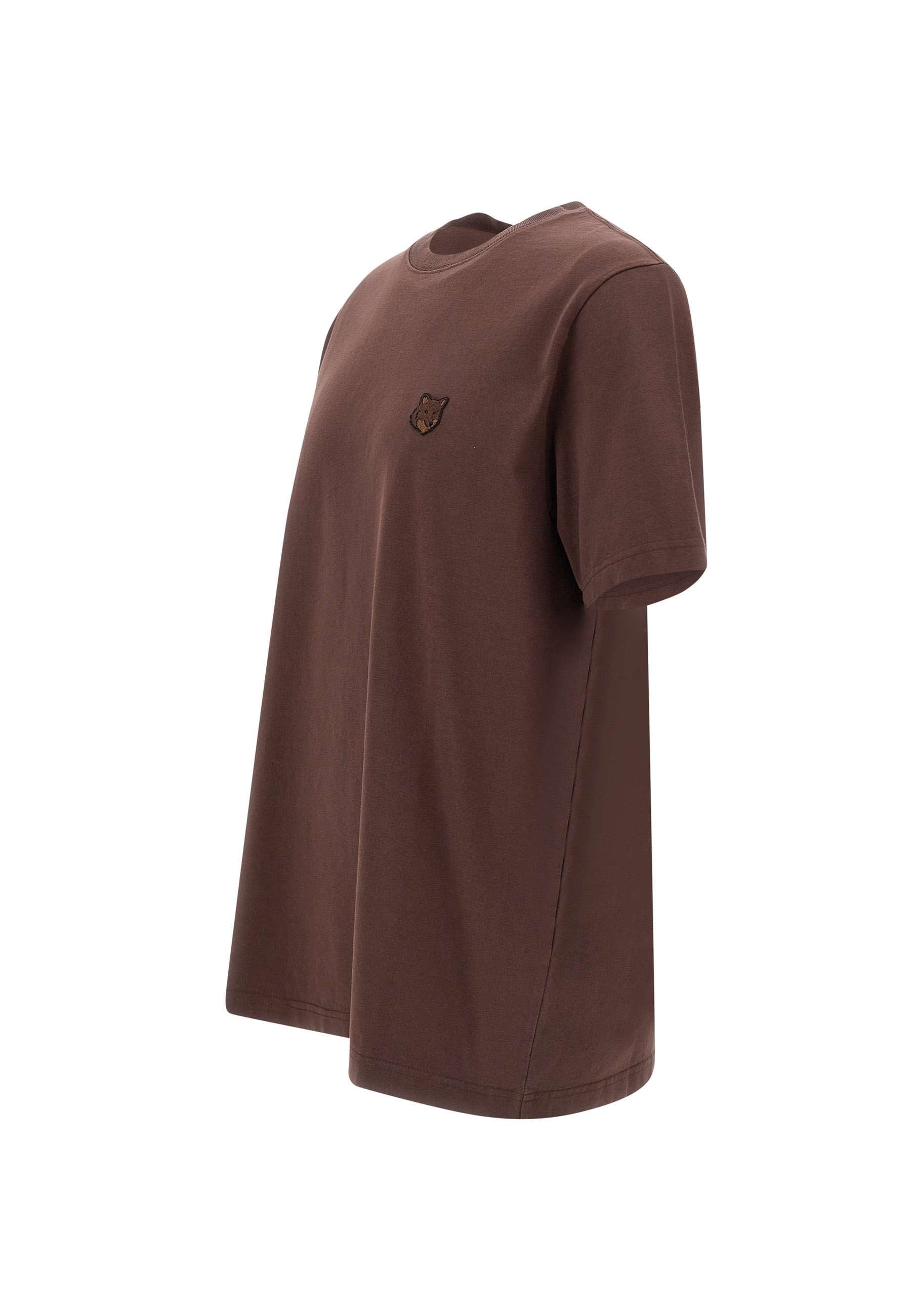 MAISON KITSUNE' MM00127KJ0118 Man Brown T-shirts and Polos - Zuklat