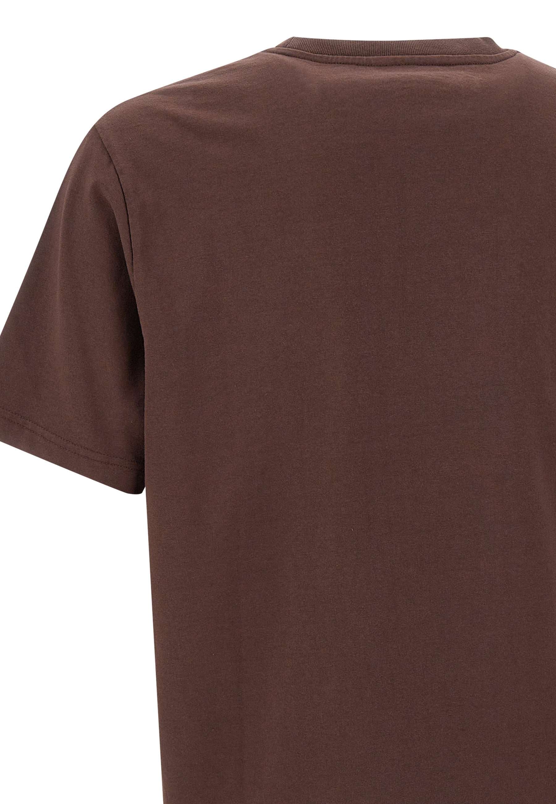 MAISON KITSUNE' MM00127KJ0118 Man Brown T-shirts and Polos - Zuklat