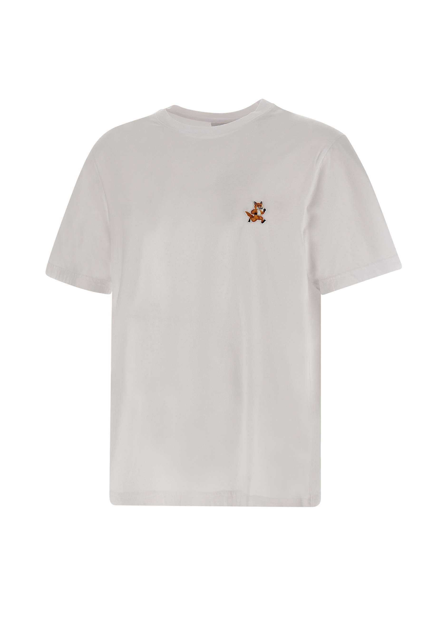 MAISON KITSUNE' MM00125KJ0008 Man White T-shirts and Polos - Zuklat