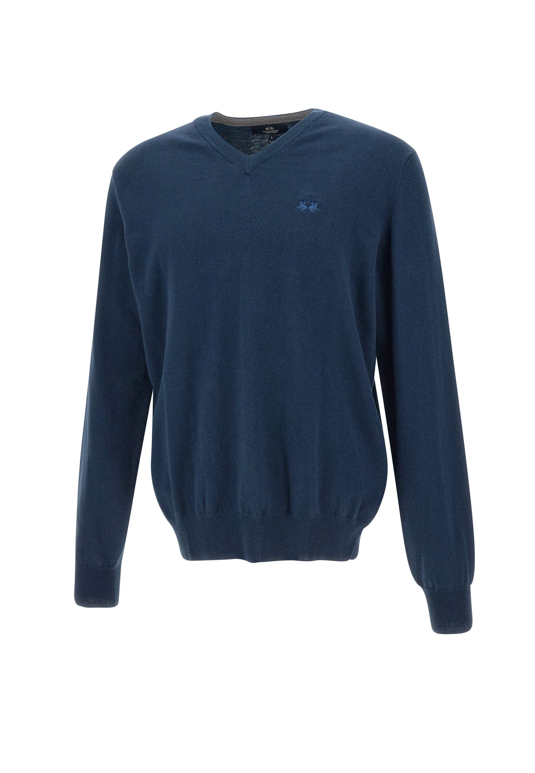 La Martina ZMS001 Man Blue Sweaters - Zuklat