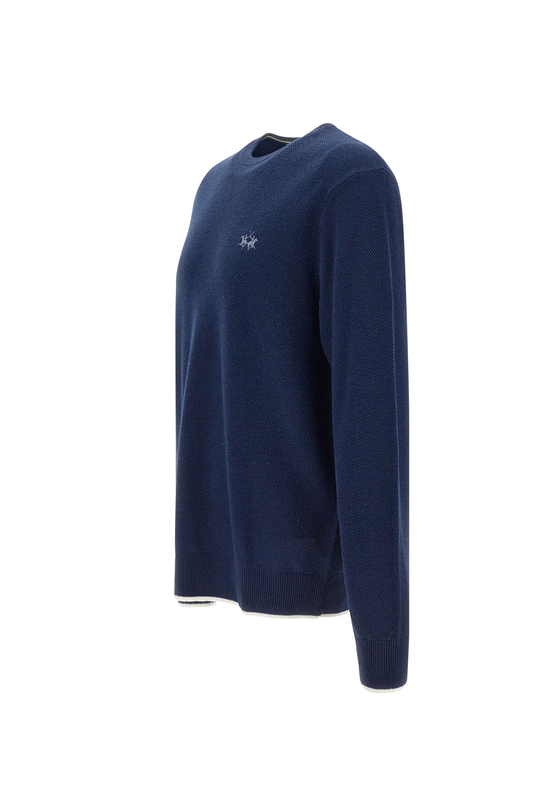 La Martina ZMS007 Man Blue Sweaters - Zuklat