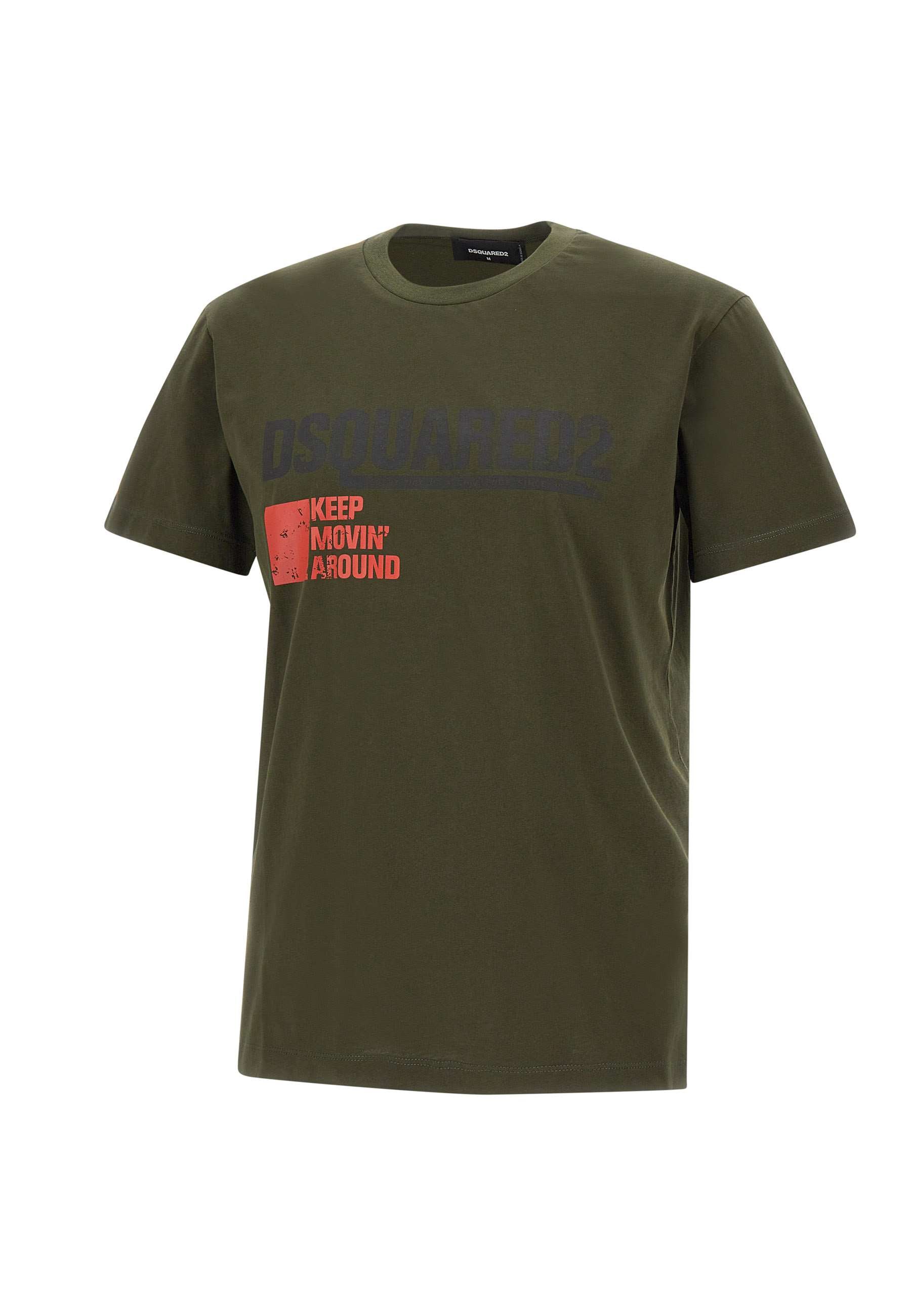 Dsquared2 S71GD1462 Man Green T-shirts and Polos - Zuklat