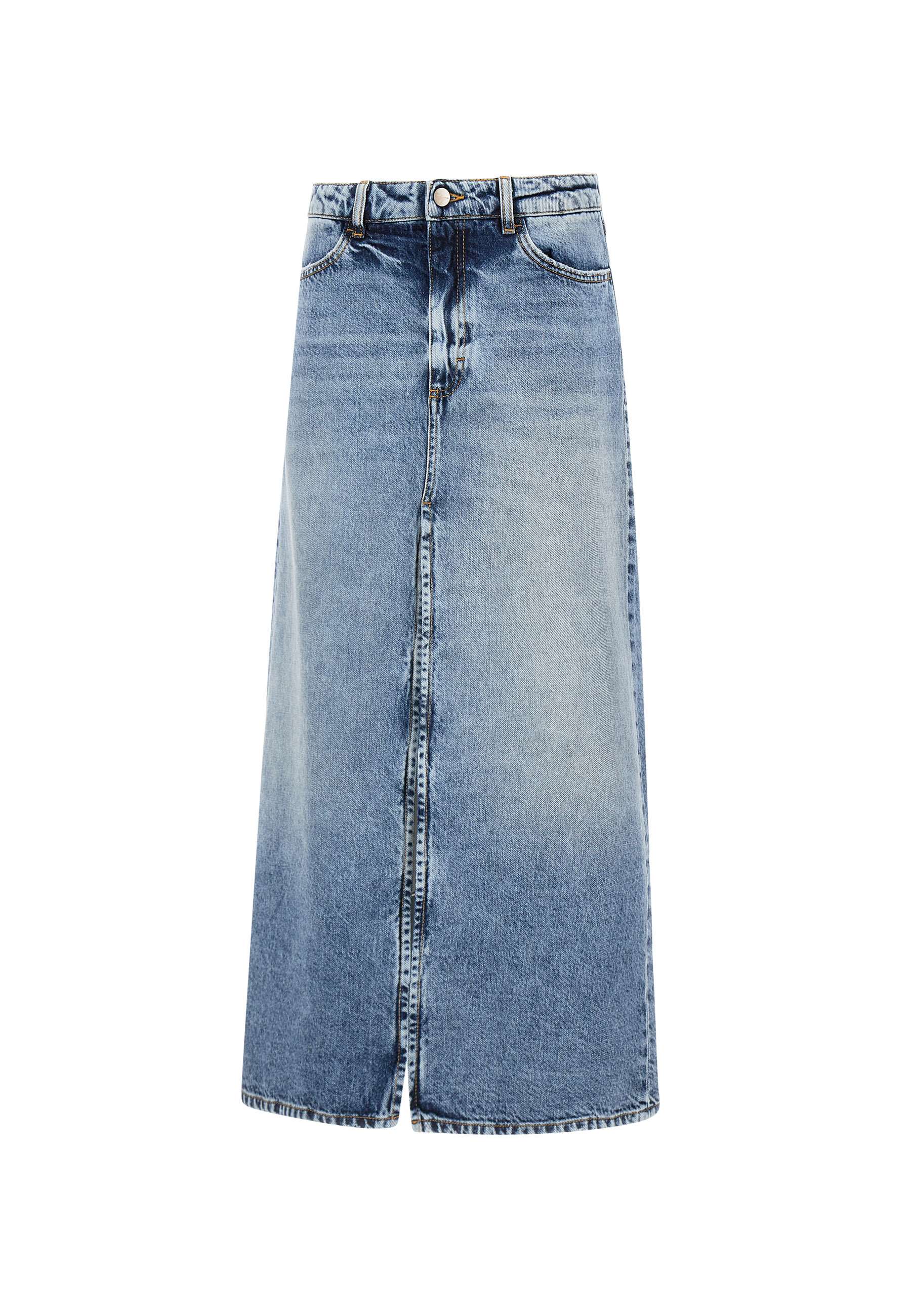 ICON DENIM SANDY Woman Blue Skirts - Zuklat