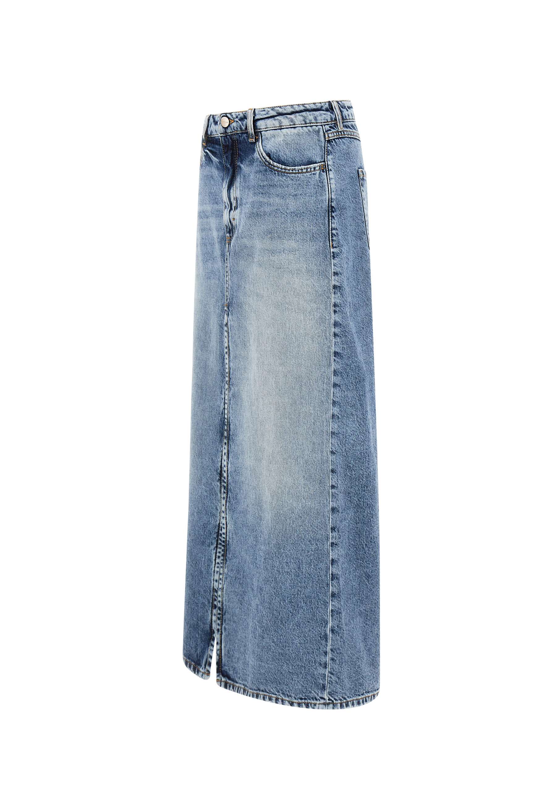 ICON DENIM SANDY Woman Blue Skirts - Zuklat