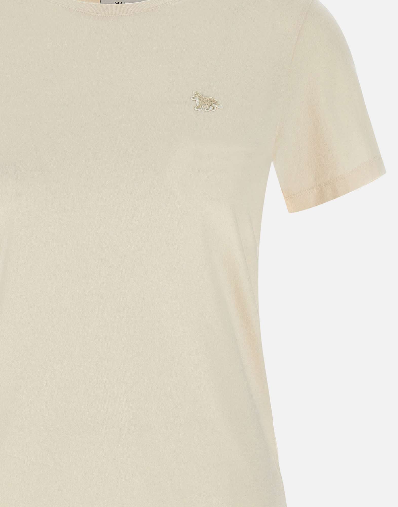 MAISON KITSUNE' MW00122KJ0008 Woman Beige T-shirts and Polos - Zuklat