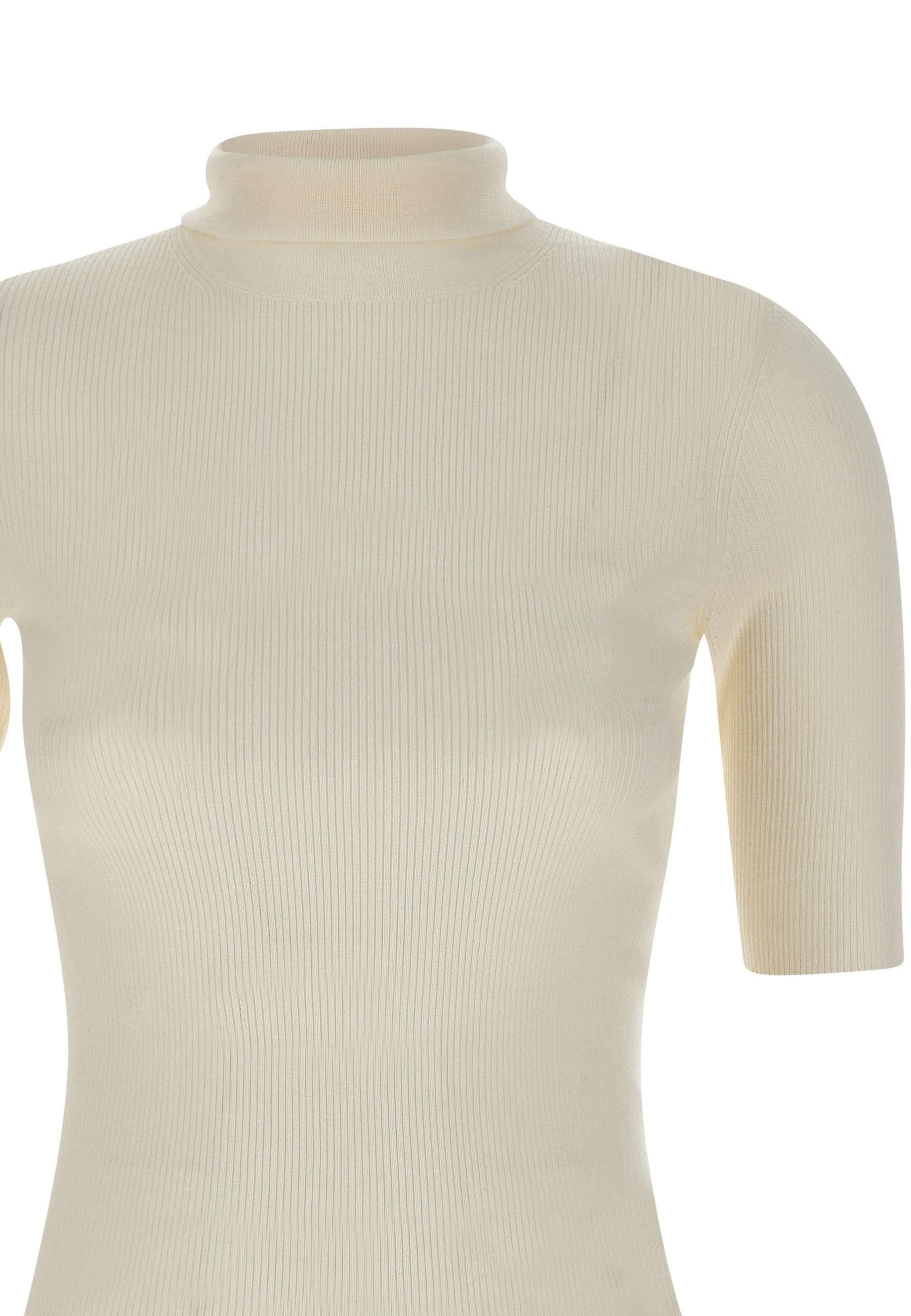 Theory J1111703 Woman White Sweaters - Zuklat