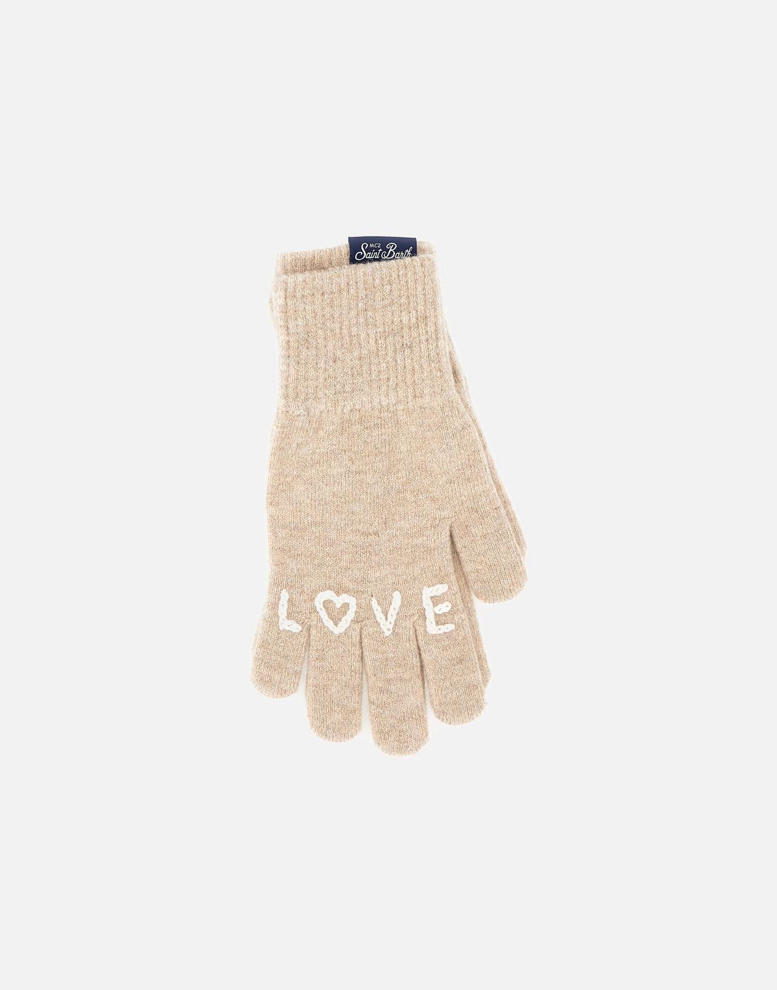 MC2 Saint Barth HOLB002 Woman Beige Gloves - Zuklat