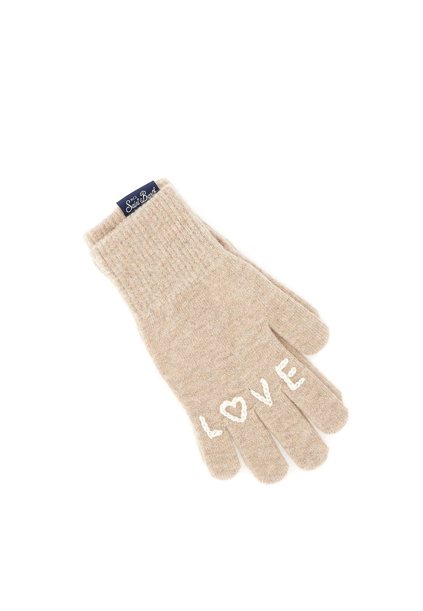 MC2 Saint Barth HOLB002 Woman Beige Gloves - Zuklat