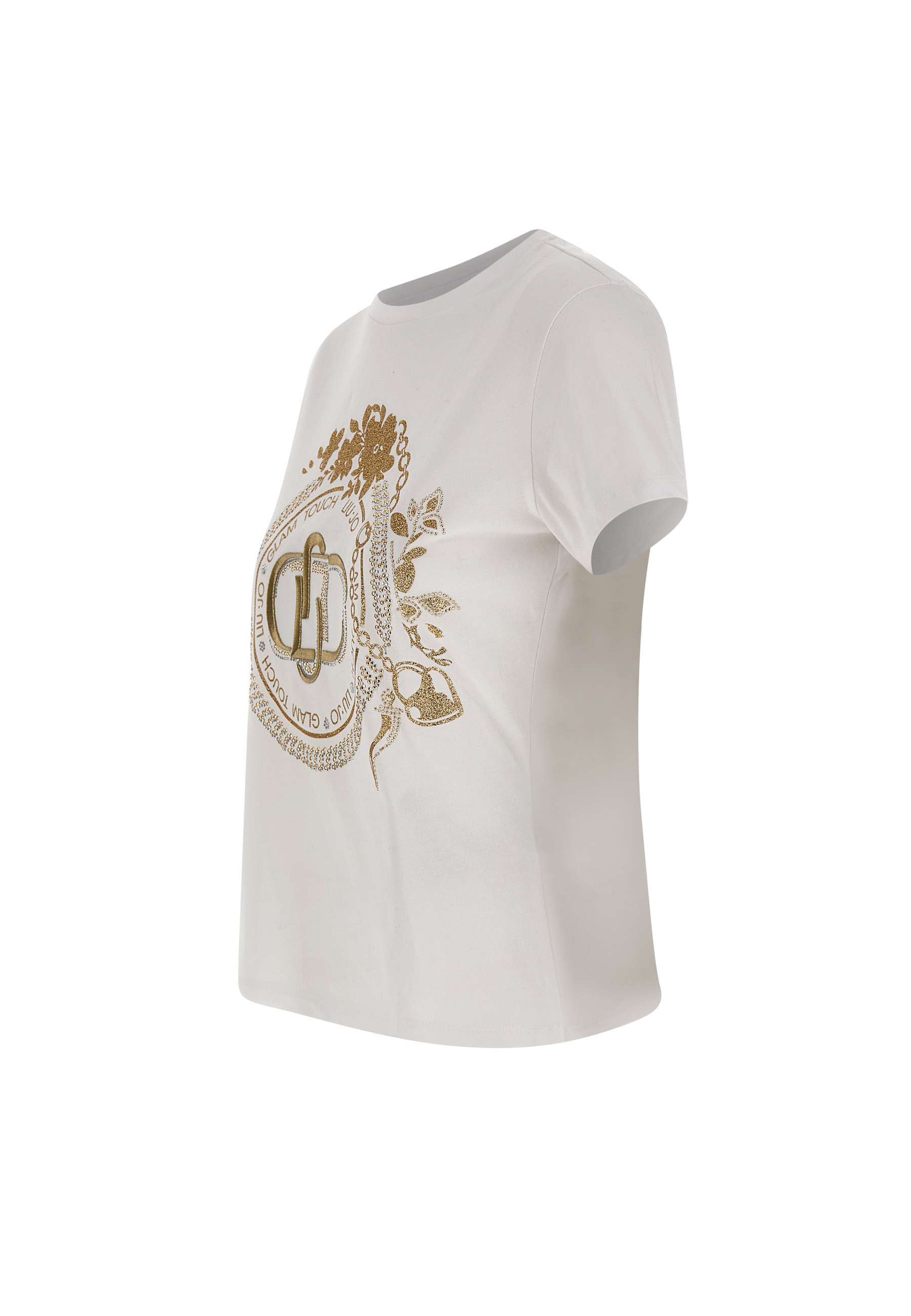 Liu Jo CF4422J5214 Woman White T-shirts and Polos - Zuklat