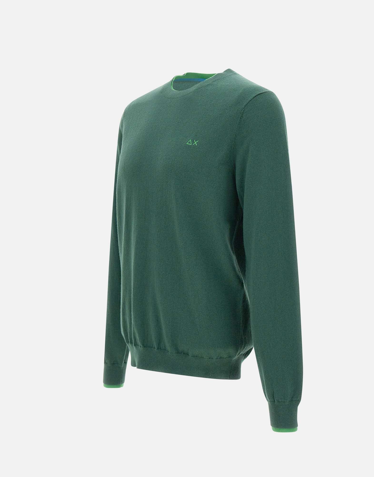 Sun68 K44125 Man Green Sweaters - Zuklat