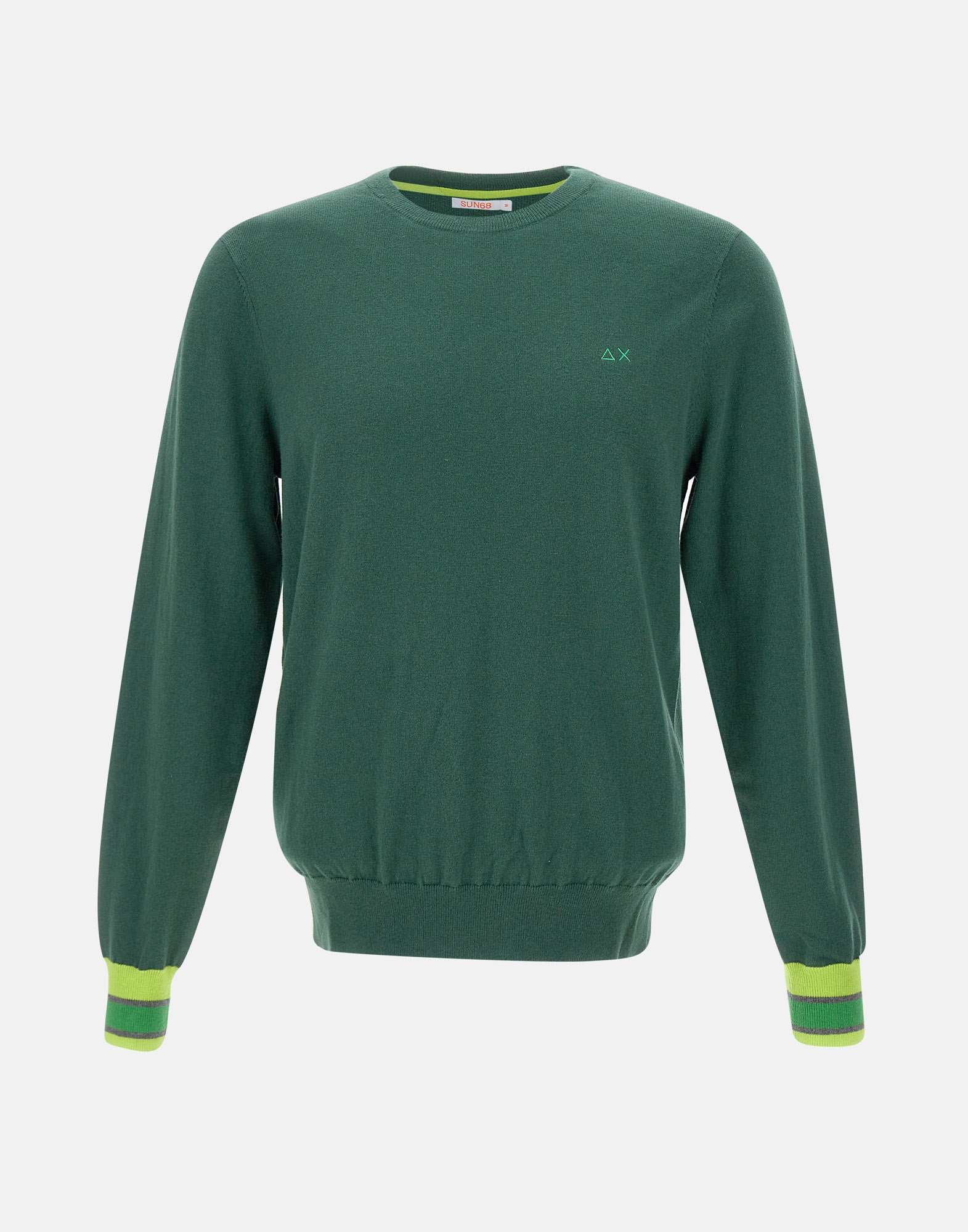 Sun68 K44129 Man Green Sweaters - Zuklat