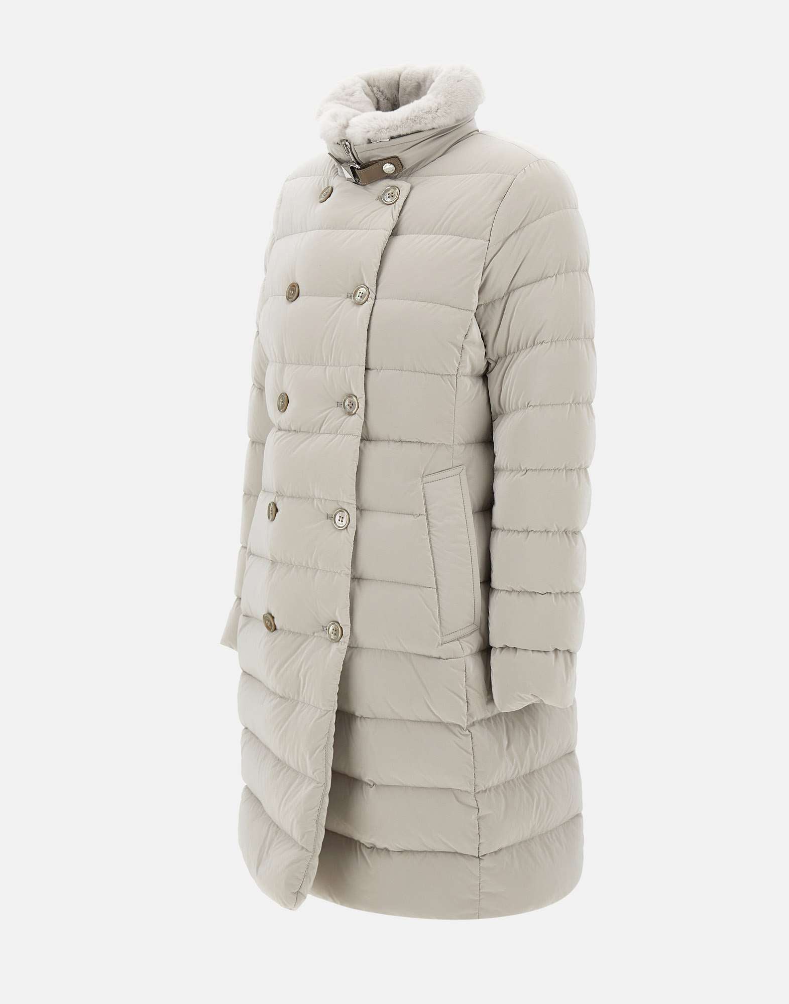 Moorer LONGAN Woman Grey Coats - Zuklat