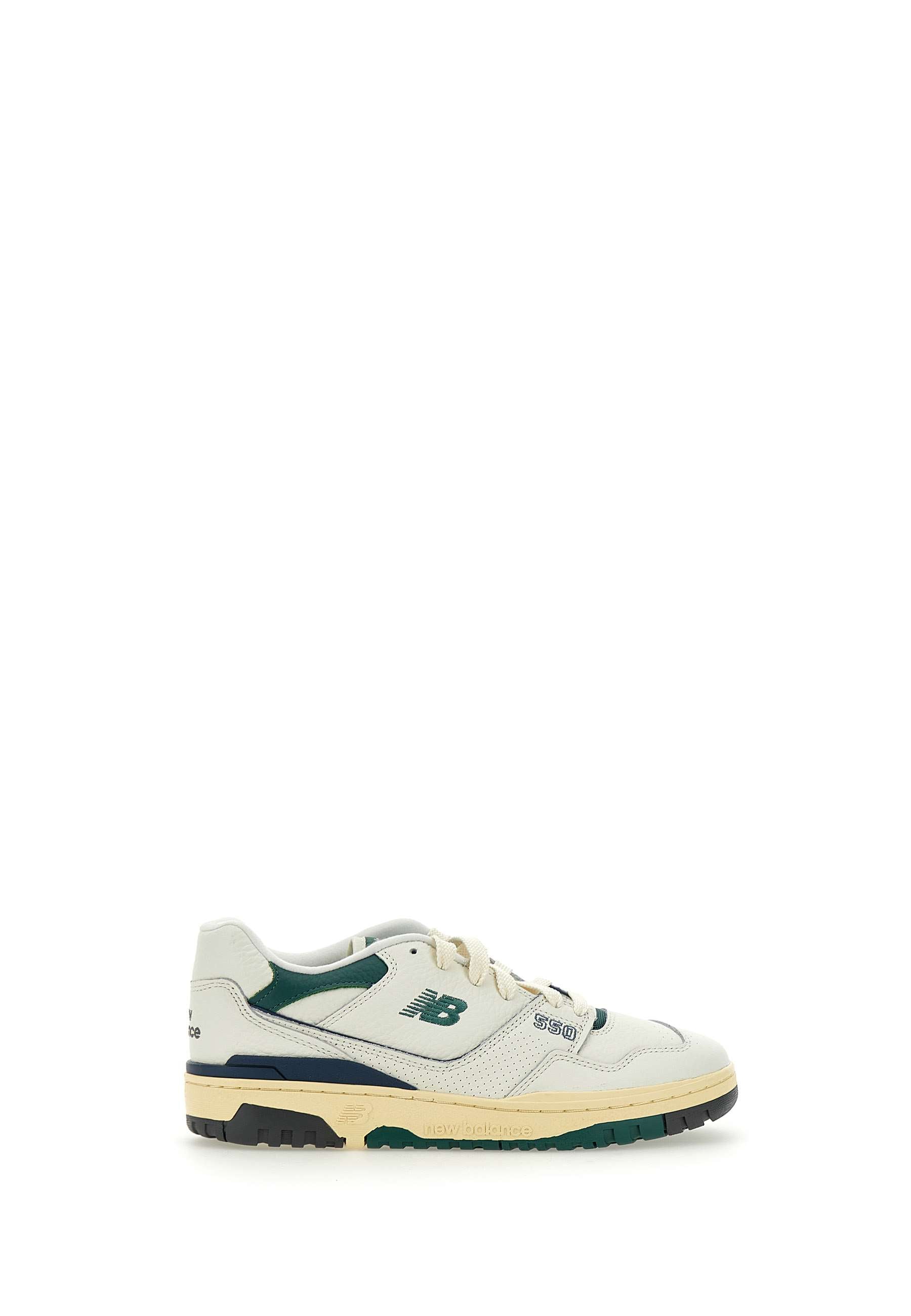 New Balance BB550PTB Man WHITE-GREEN Sneakers - Zuklat