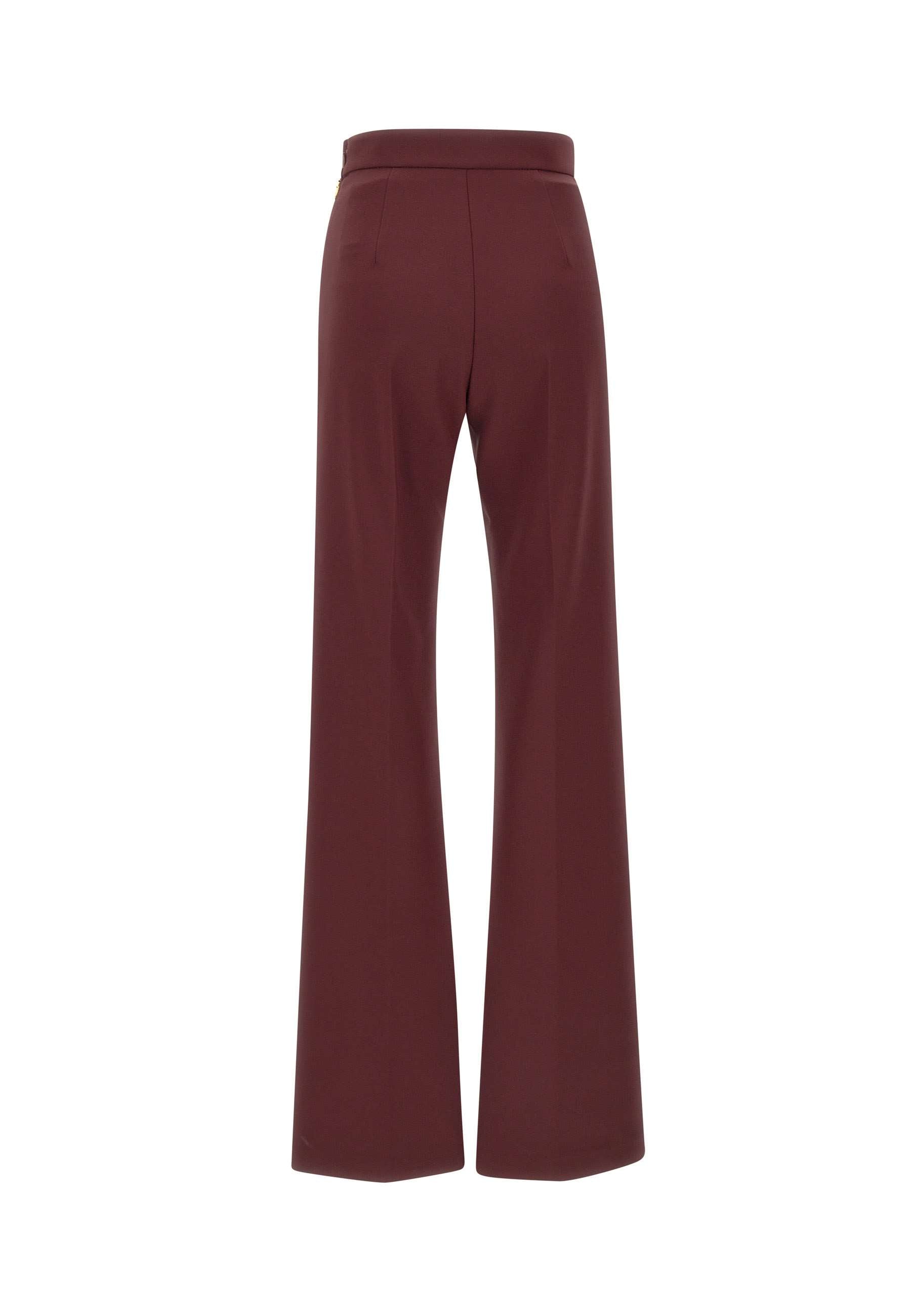 Elisabetta Franchi PAT3546E3 Woman Bordeaux Trousers - Zuklat