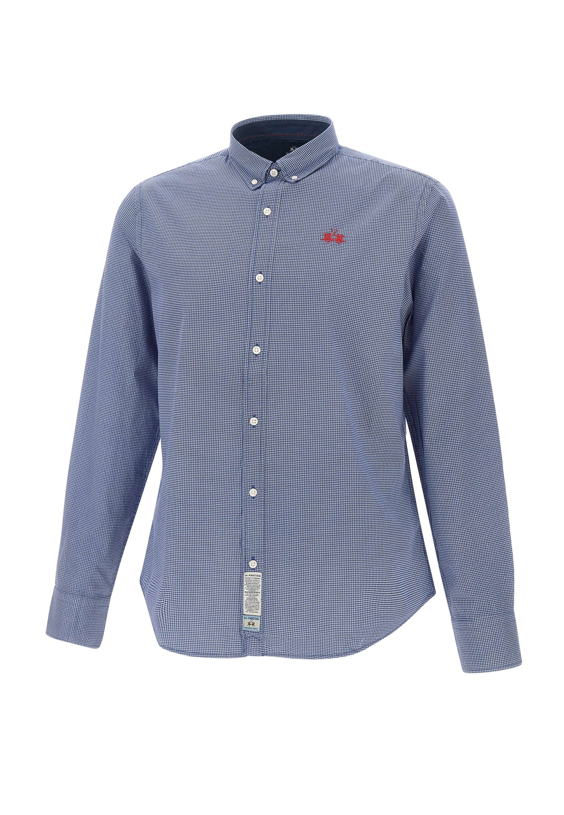 La Martina ZMC014 Man Blue Shirts - Zuklat