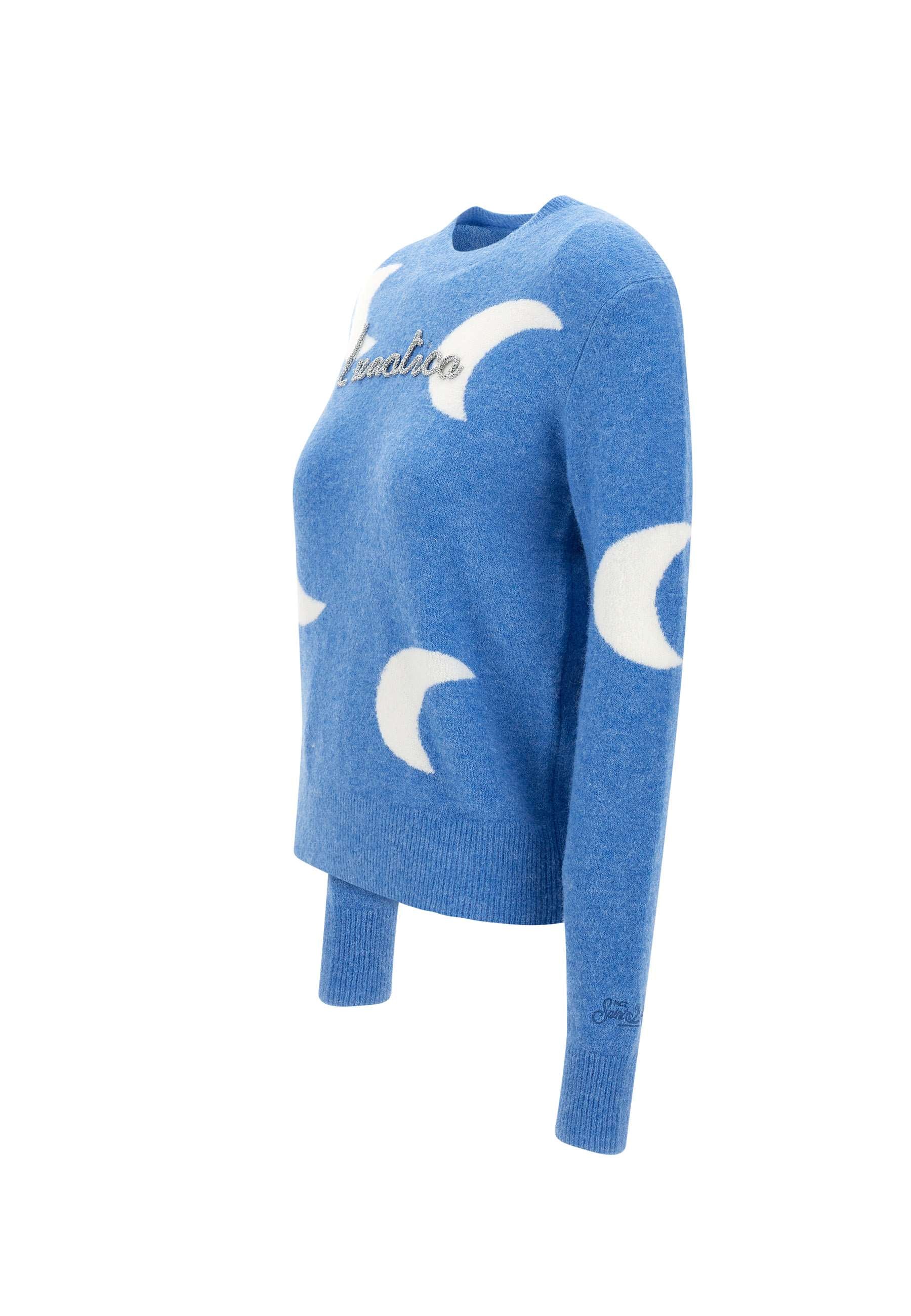 MC2 Saint Barth QUE0014 Woman Blue Sweaters - Zuklat