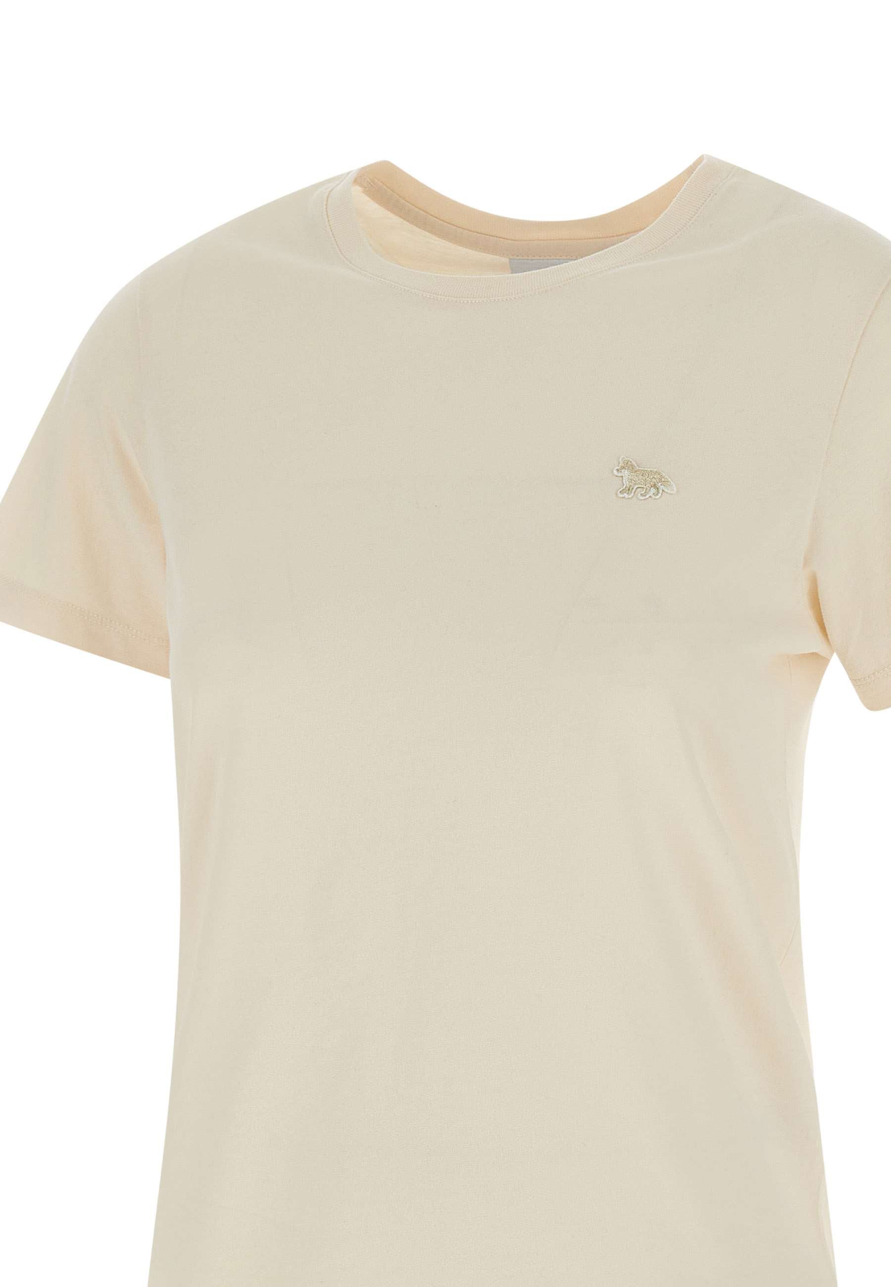 MAISON KITSUNE' MW00122KJ0008 Woman Beige T-shirts and Polos - Zuklat