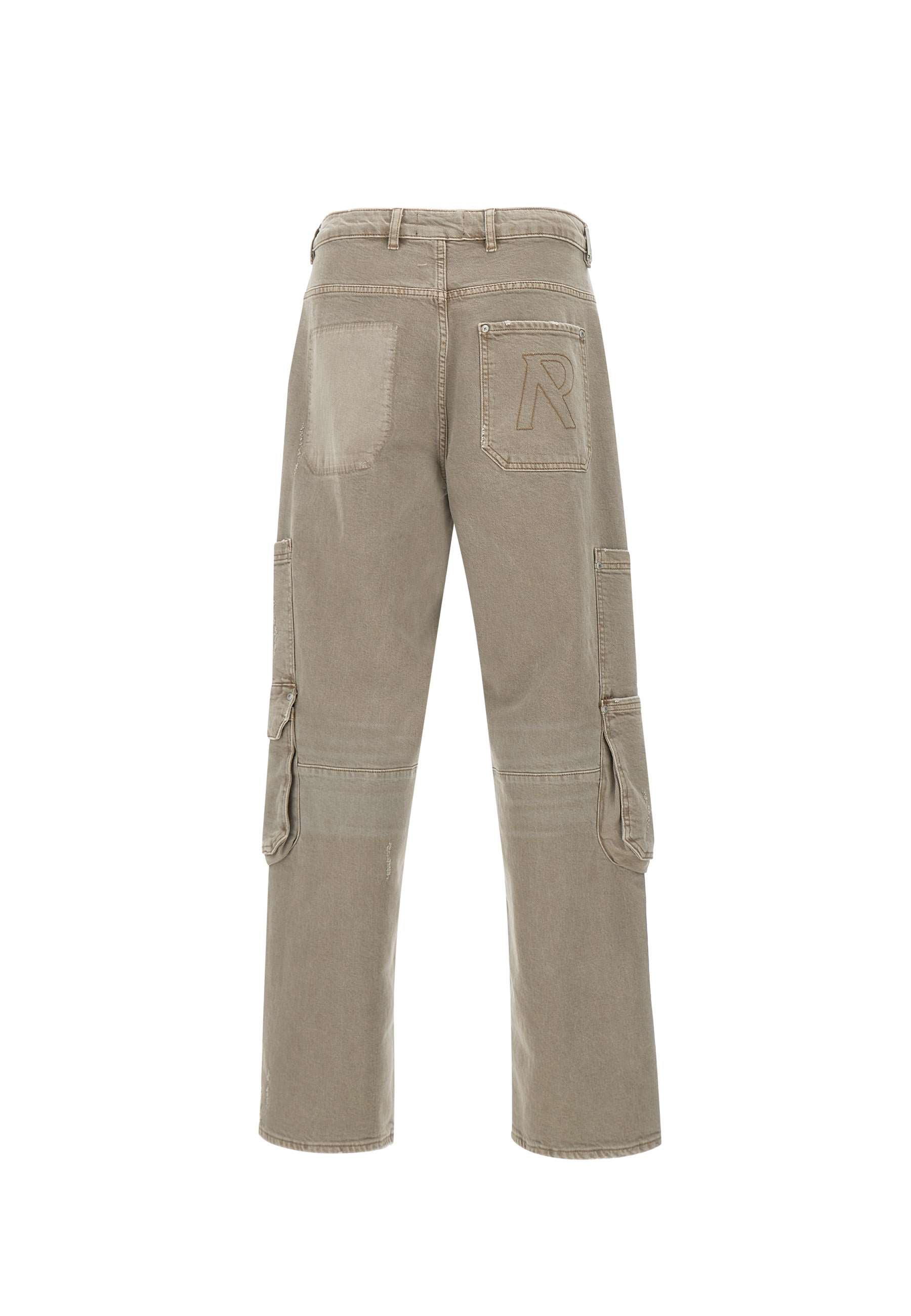 Represent MLM6082 Man GREY/ brown Jeans - Zuklat