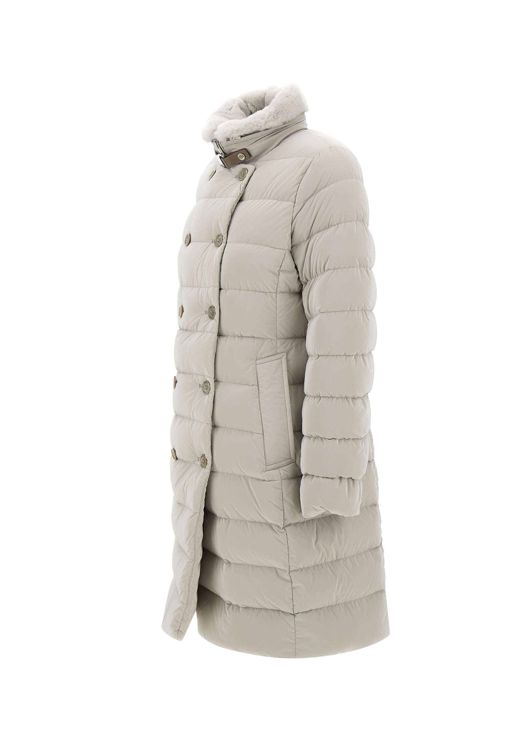 Moorer LONGAN Woman Grey Coats - Zuklat