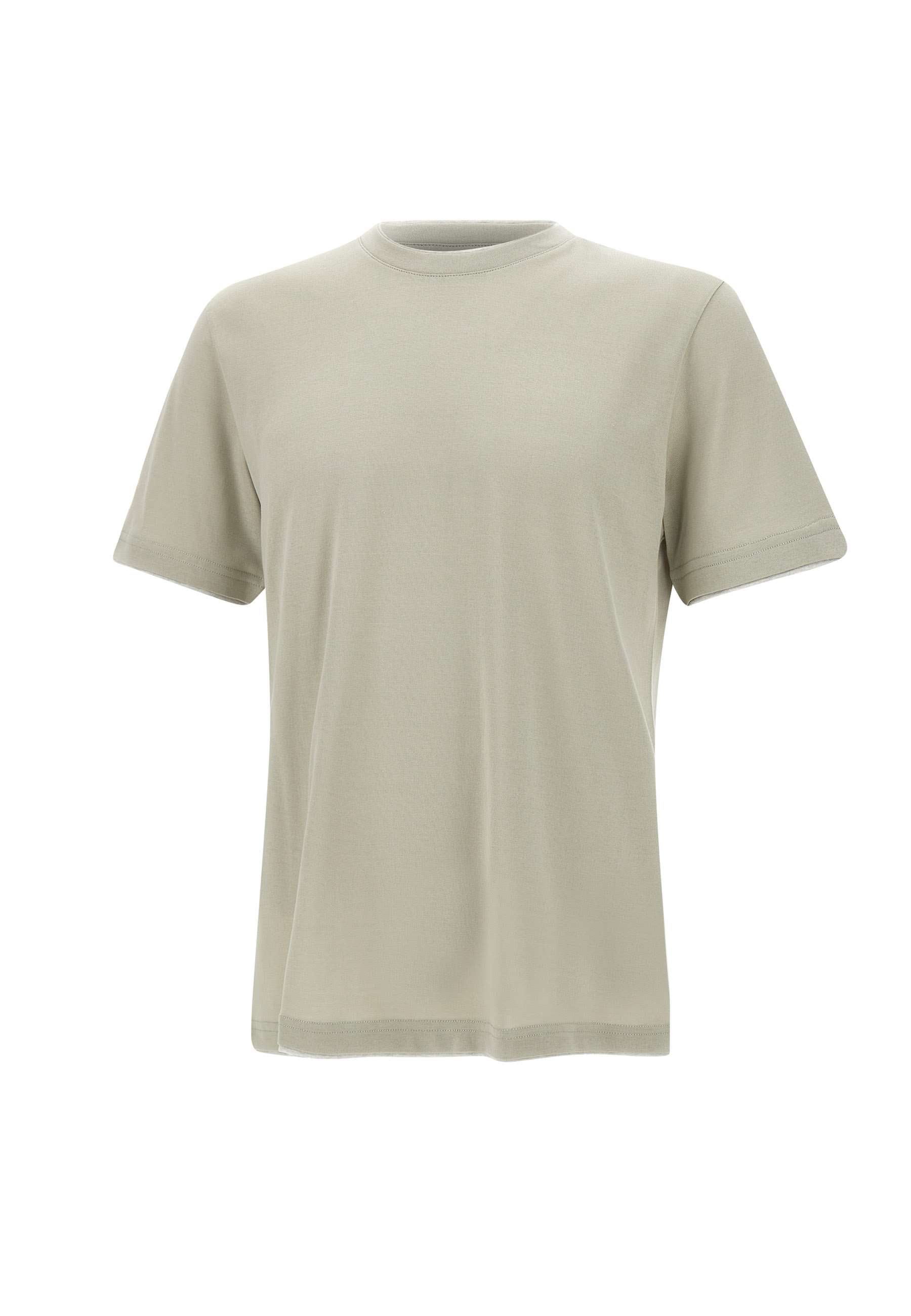 Eleventy J75TSHJ01 Man BEIGE/green T-shirts and Polos - Zuklat