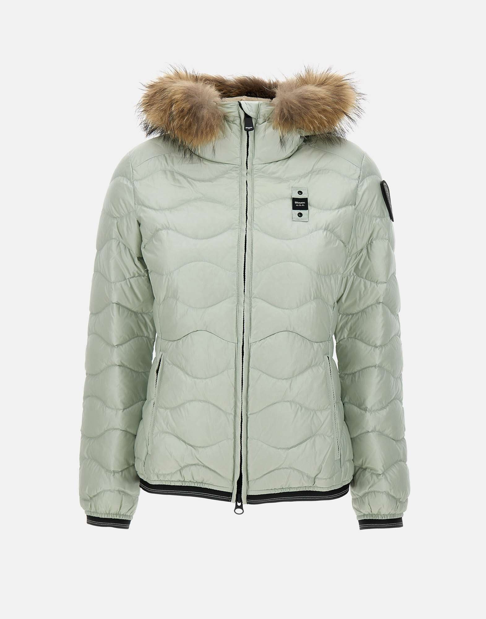 Blauer 24WBLDC03048 Woman Green Coats - Zuklat