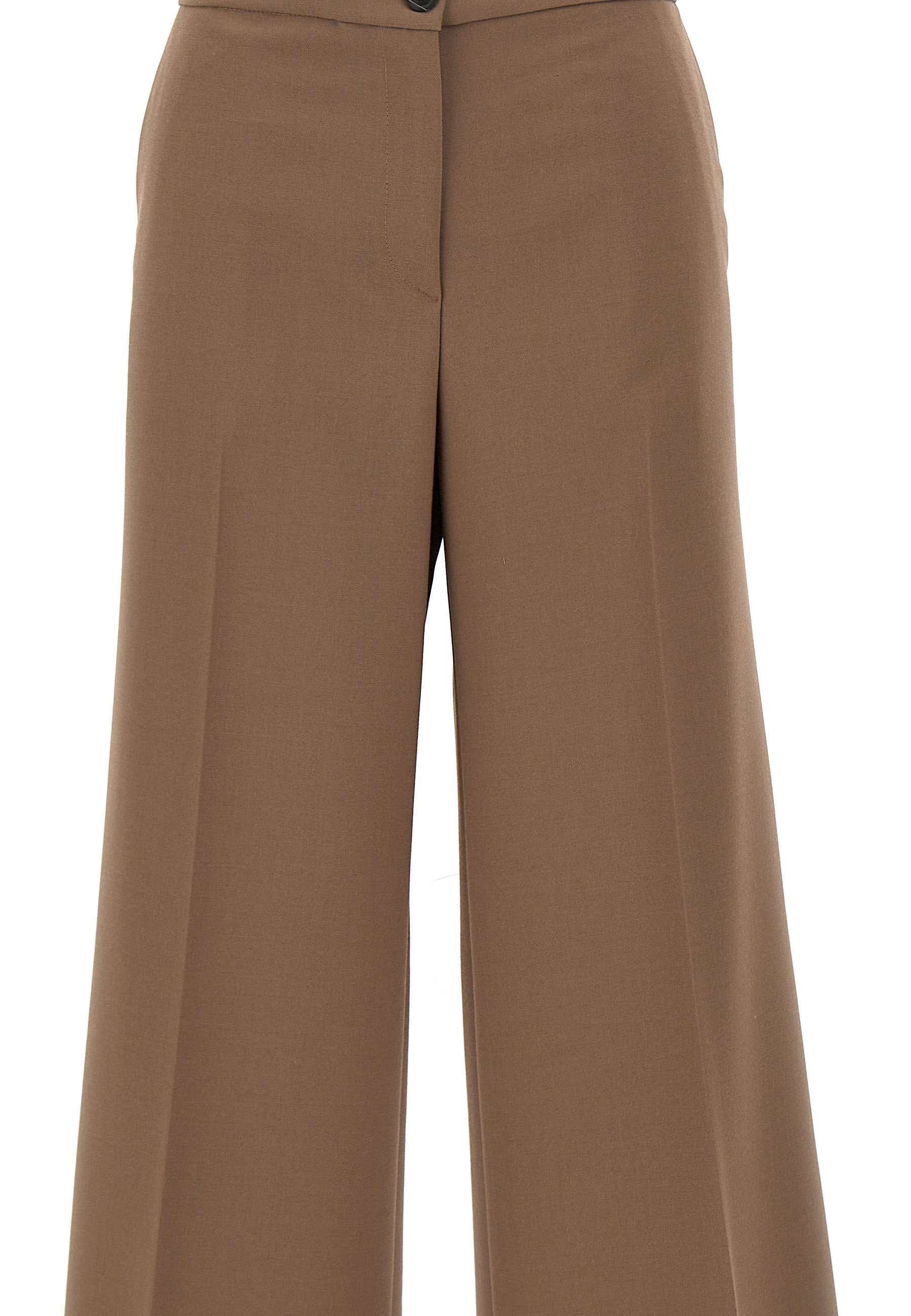 Kaos QI5CO009 Woman Brown Trousers - Zuklat