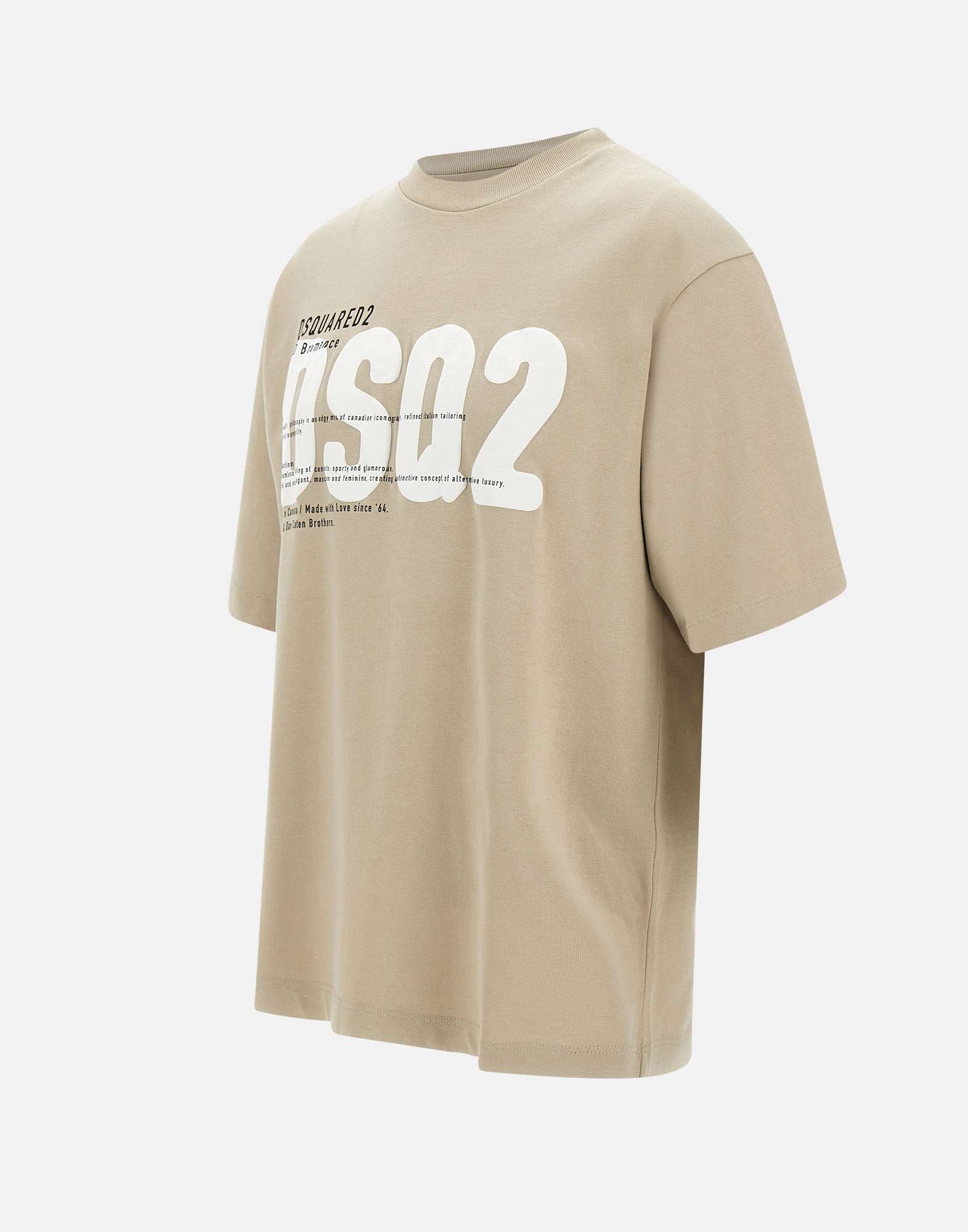 Dsquared2 S74GD1412 Man Beige T-shirts and Polos - Zuklat