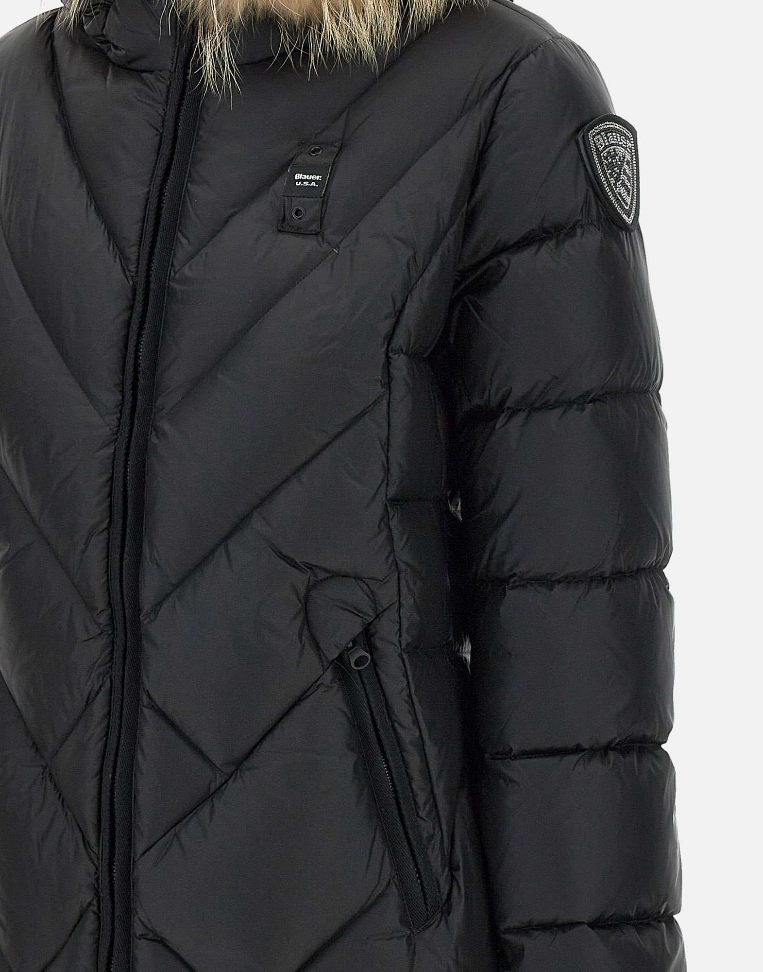 Blauer 24WBLDK03052 Woman Black Coats - Zuklat