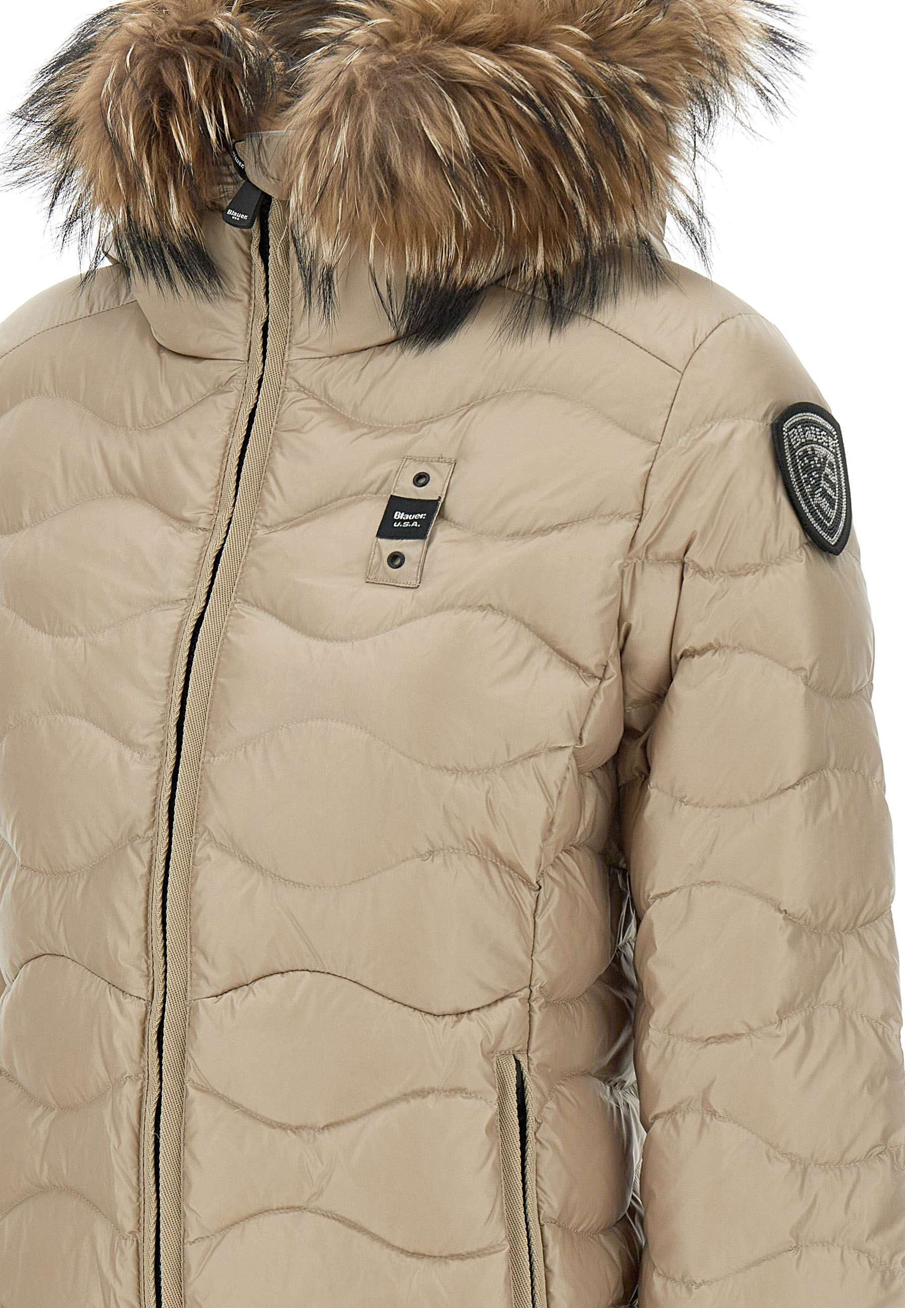 Blauer 24WBLDC03048 Woman Beige Coats - Zuklat