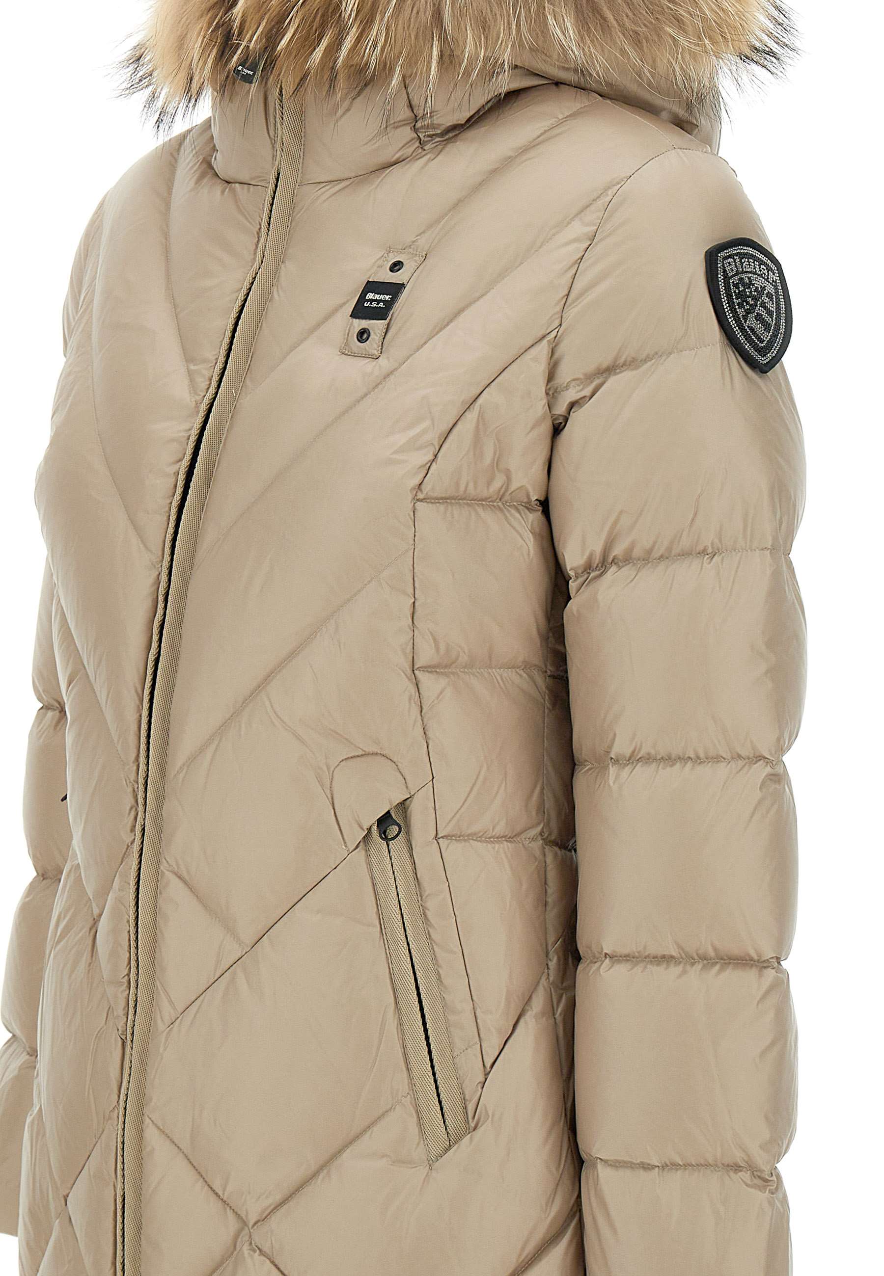 Blauer 24WBLDK03052 Woman Beige Coats - Zuklat