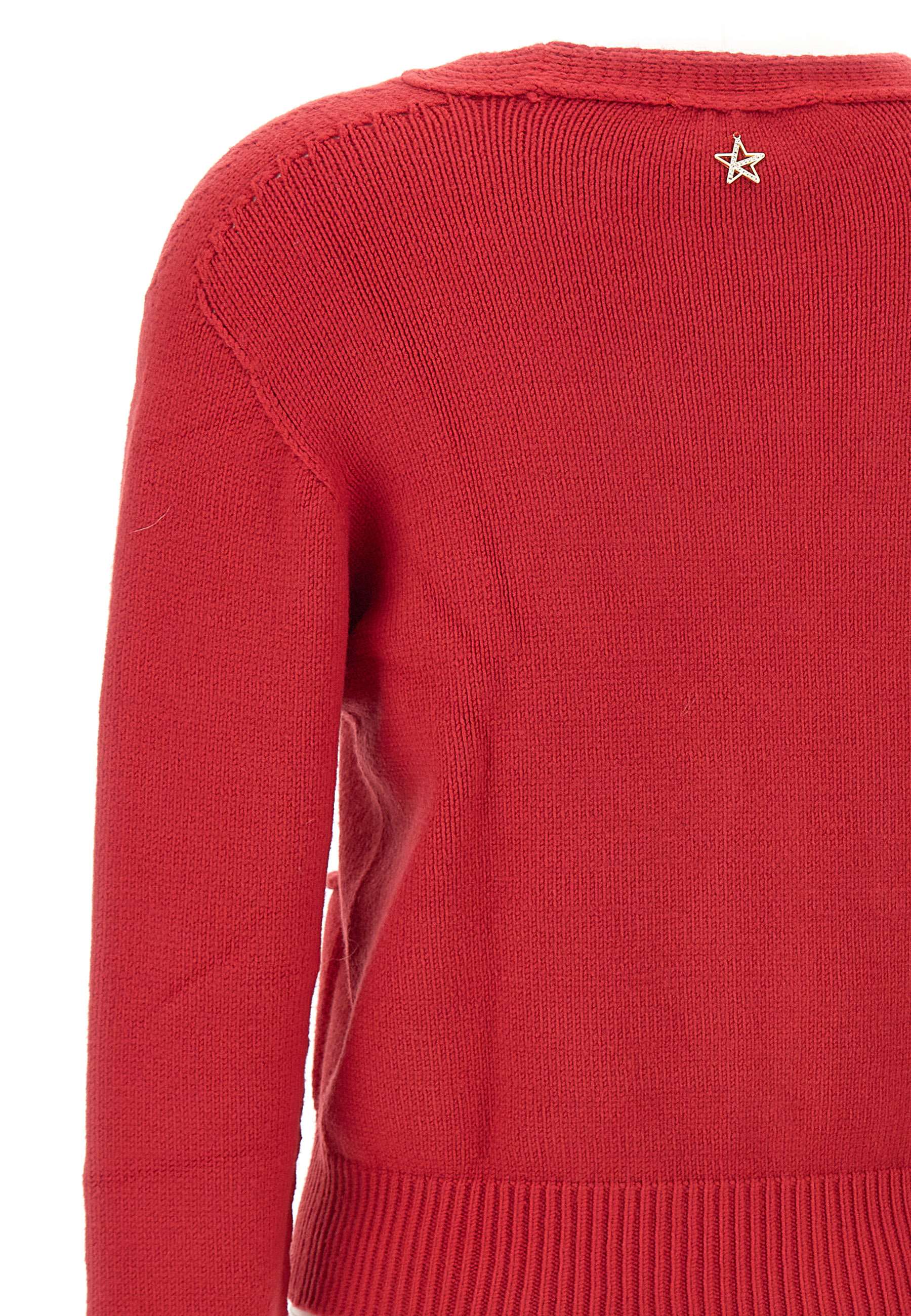 Kaos PIJLT012 Woman Red Sweaters - Zuklat