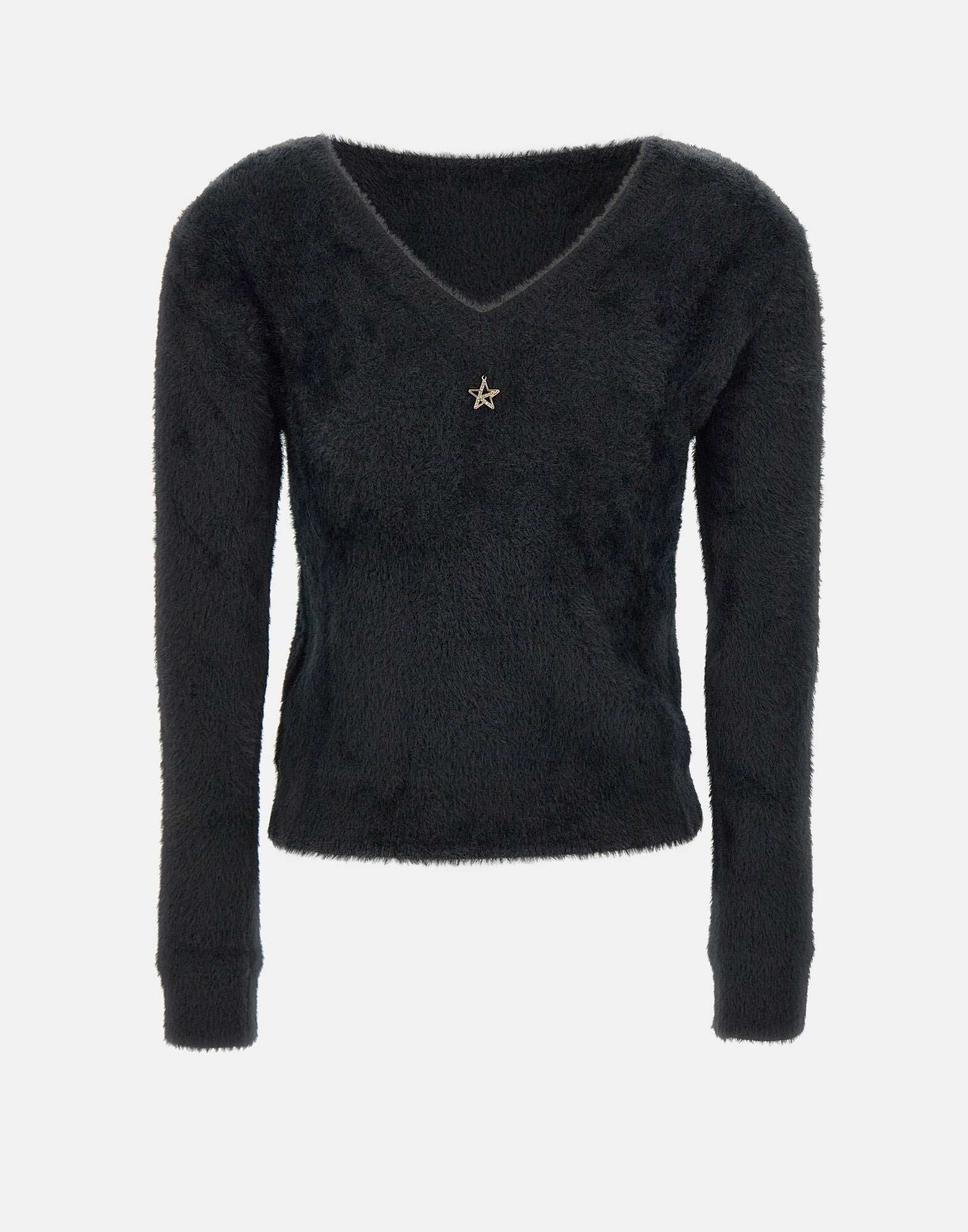 Kaos PIJLT020 Woman Black Sweaters - Zuklat