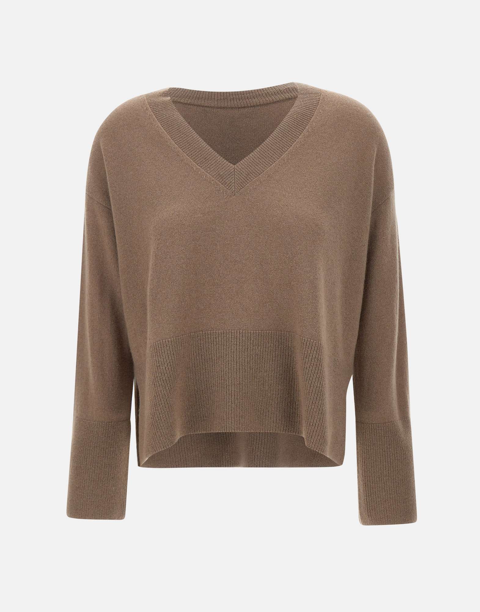 Kaos QI5KT008 Woman Brown Sweaters - Zuklat