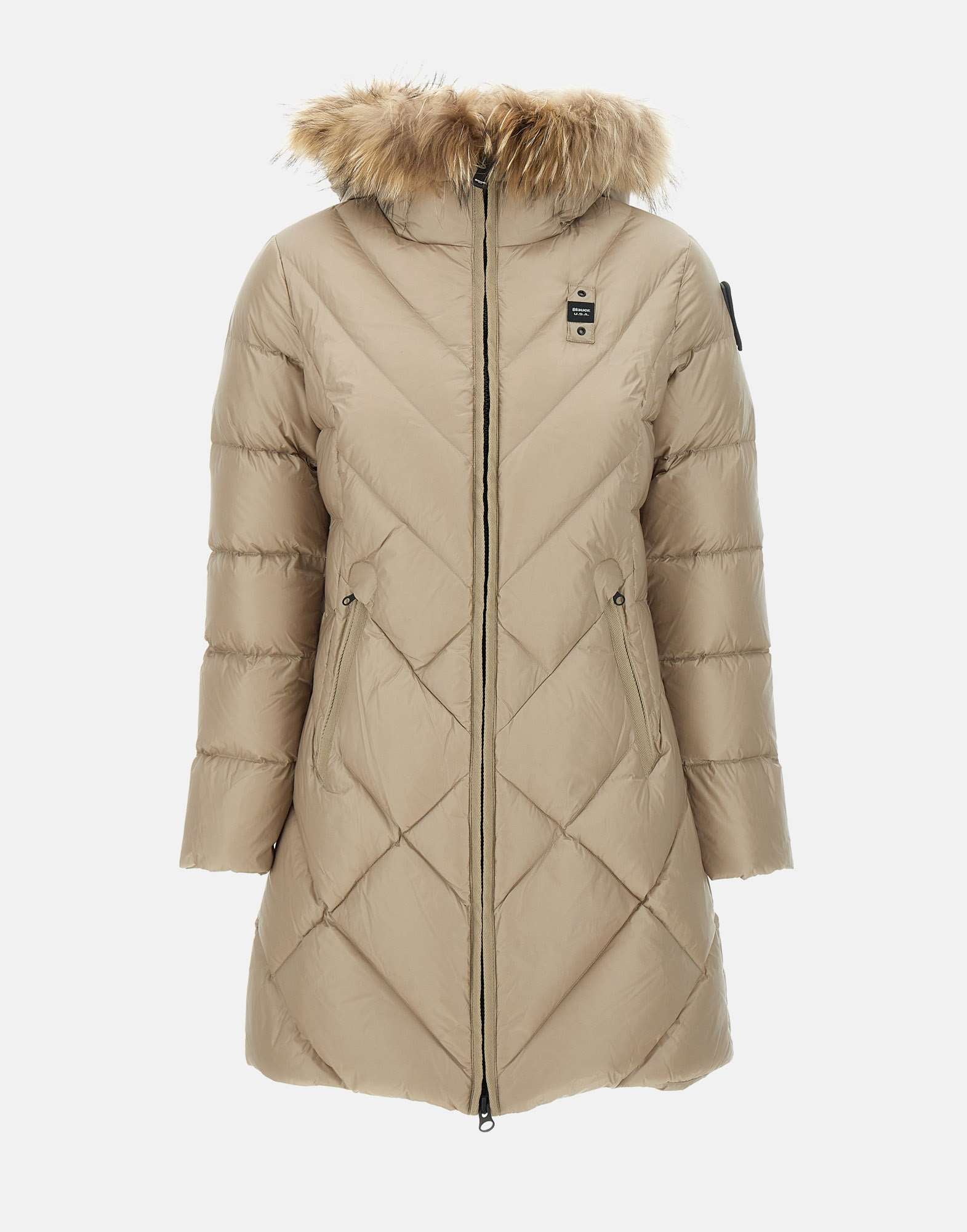 Blauer 24WBLDK03052 Woman Beige Coats - Zuklat