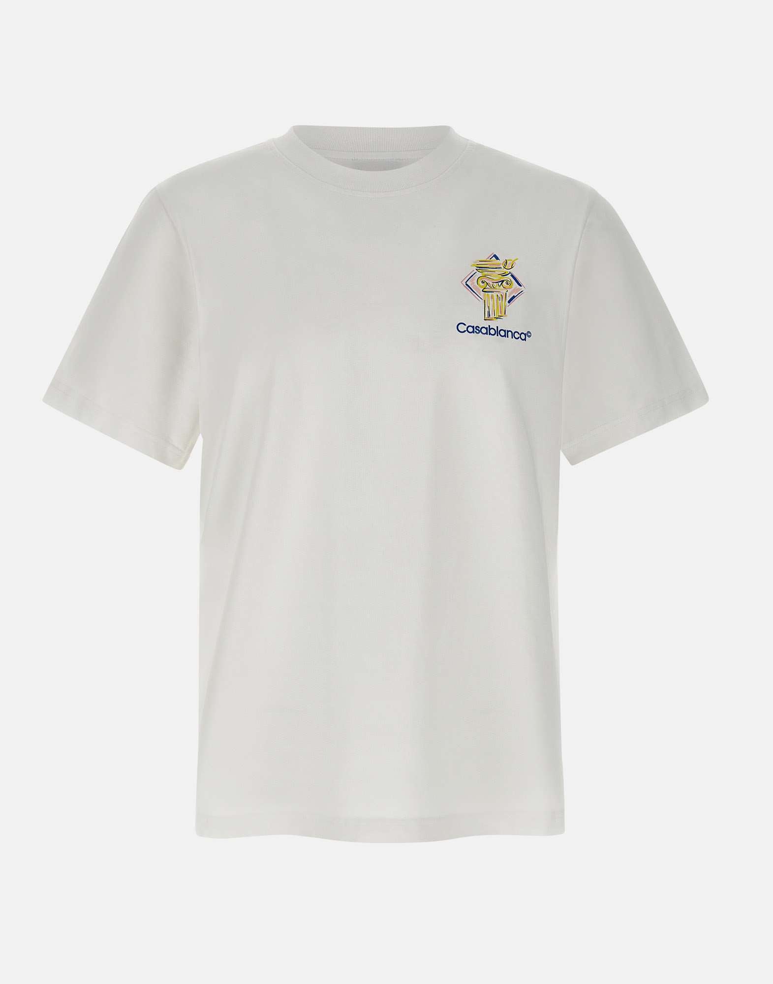 Casablanca MPS25JTS001 Man White T-shirts and Polos - Zuklat