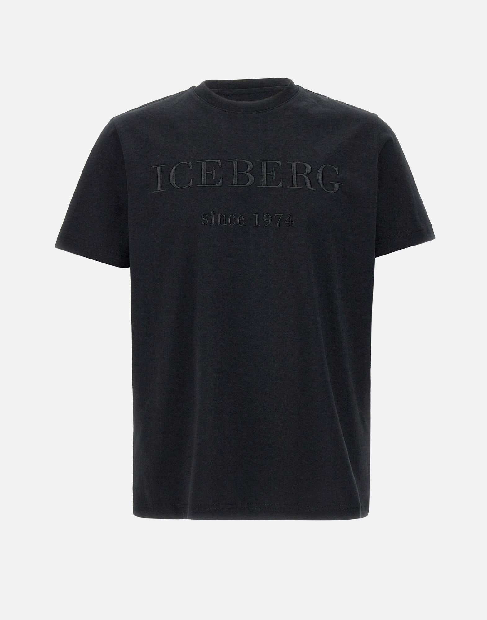 Iceberg F014 Man Black T-shirts and Polos - Zuklat