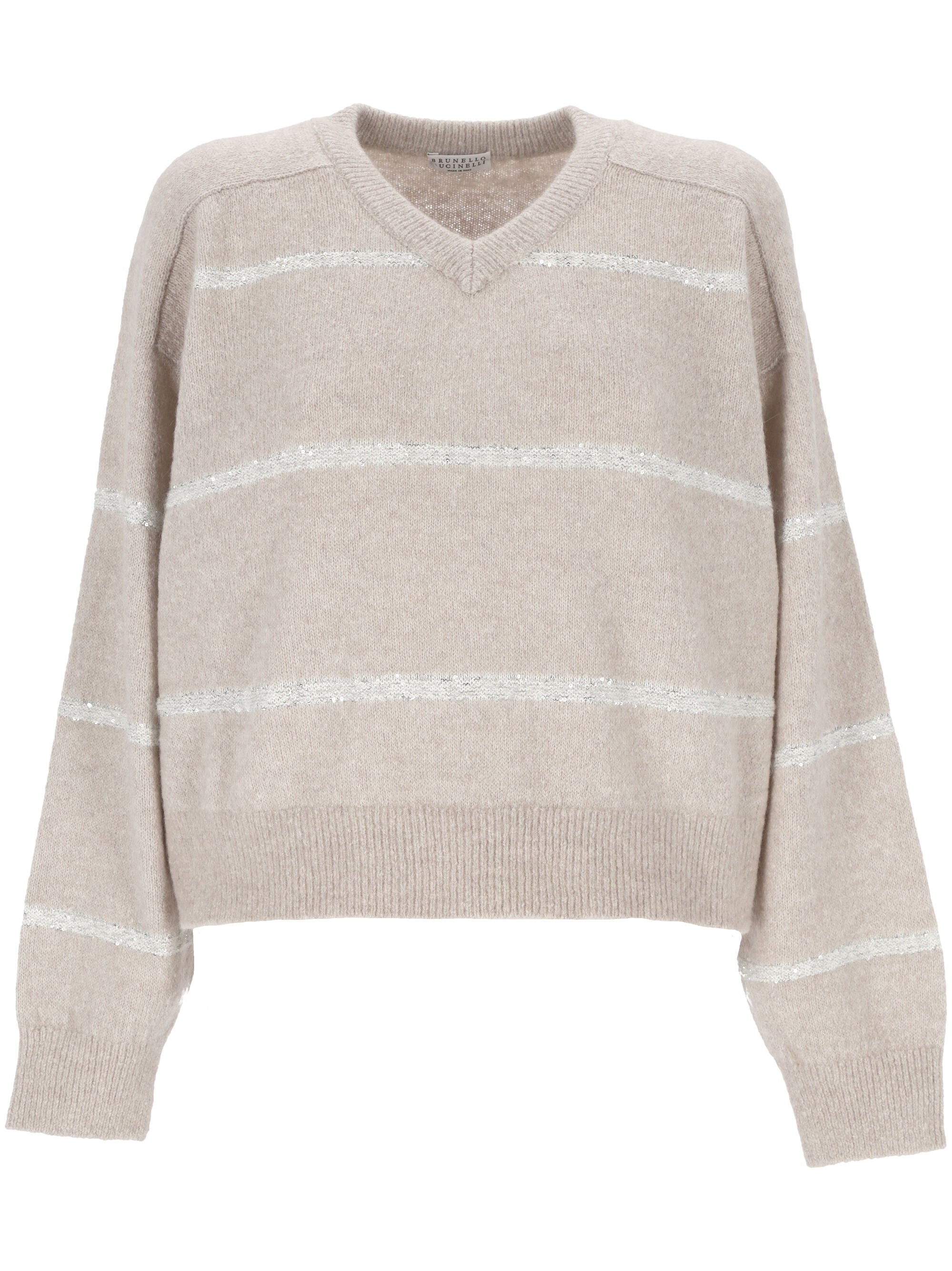 Brunello Cucinelli MSP710602P Woman Oyster Sweaters - Zuklat