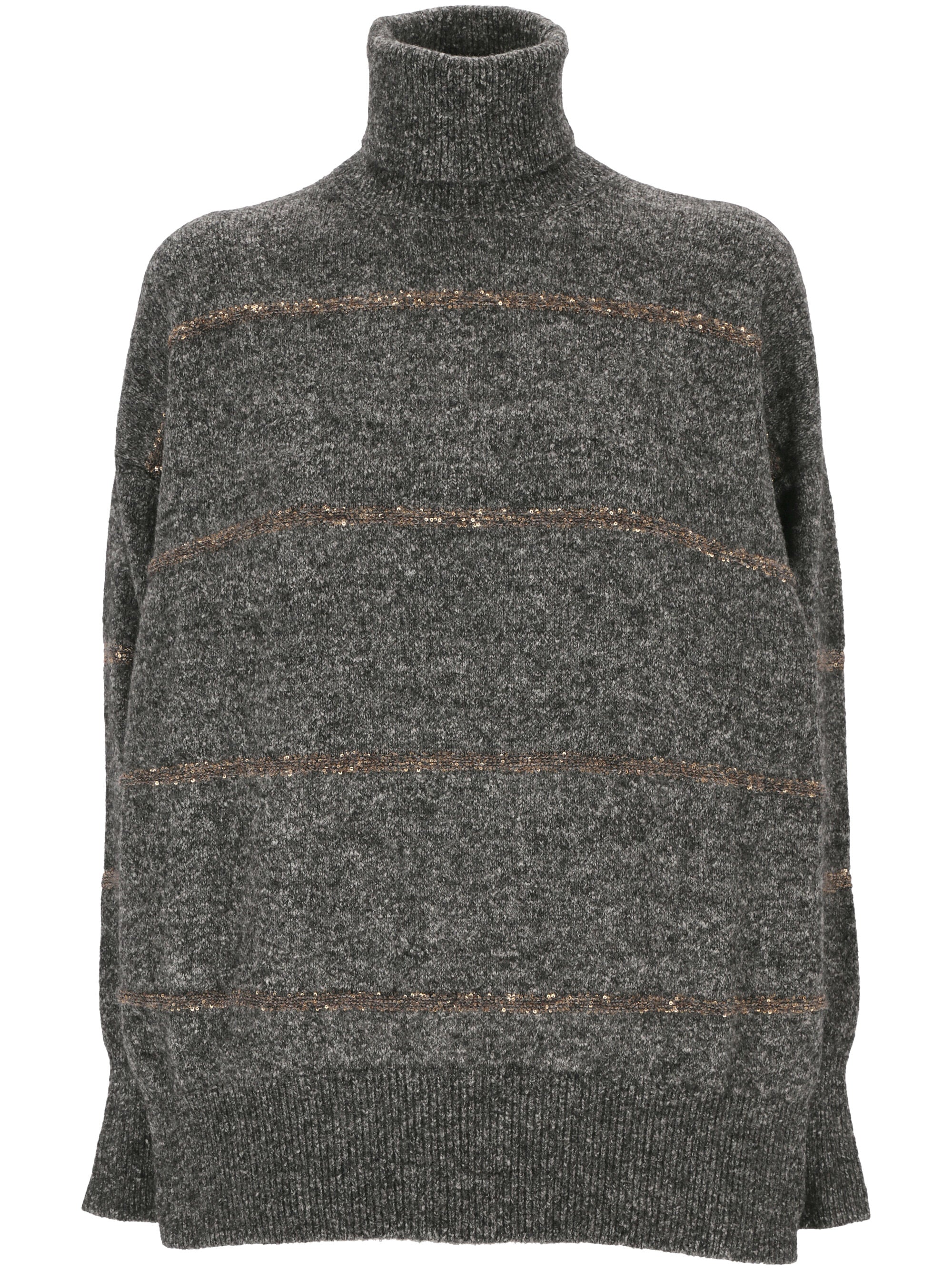 Brunello Cucinelli MSP710603P Woman Grey Sweaters - Zuklat